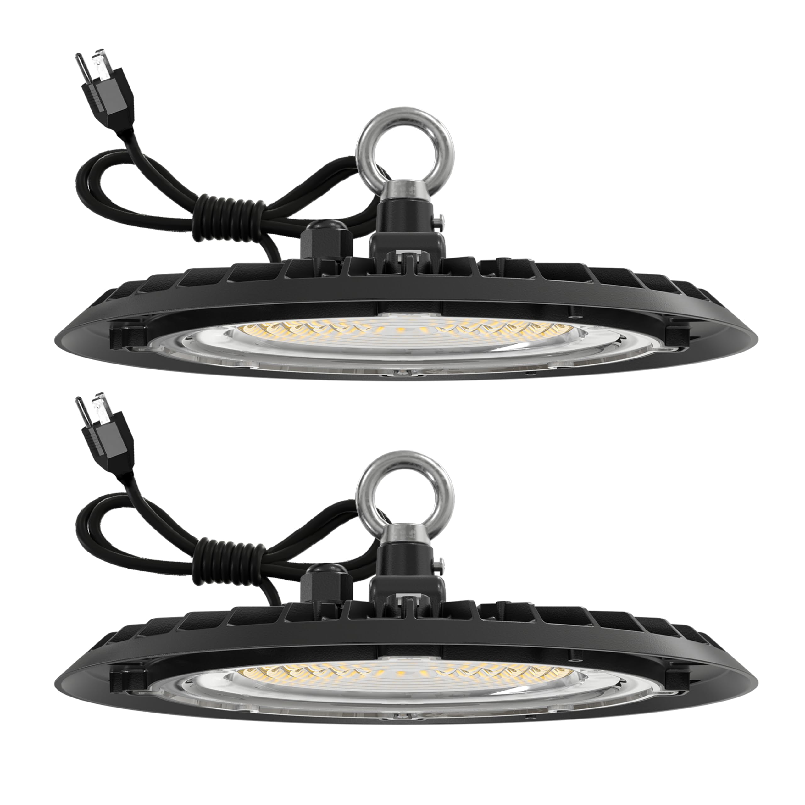 Sunco UFO LED High Bay Light, 150W, 19500 LM, 5000K Daylight, Aluminum, 2 Pack, UL Listed, IP65 Waterproof