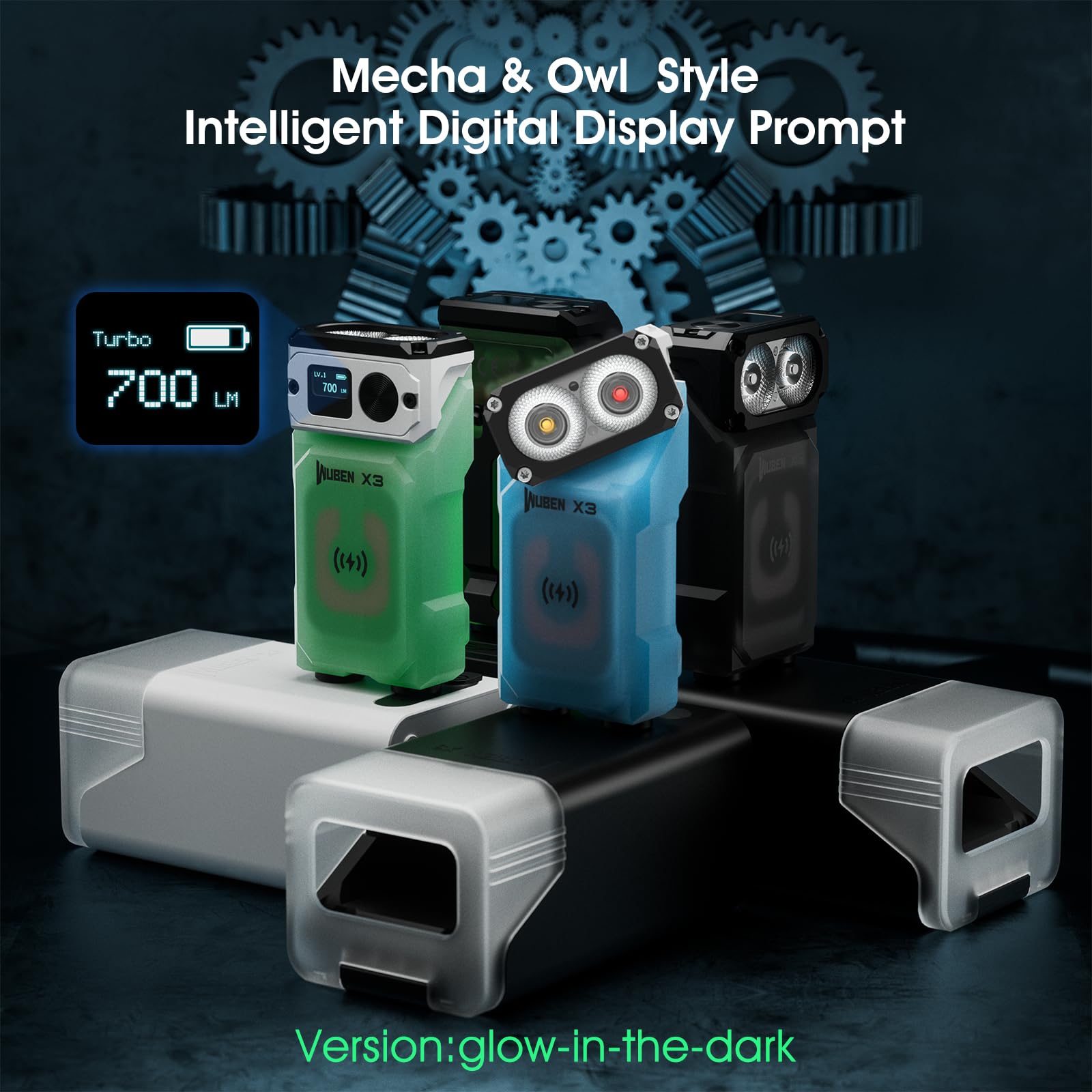 Wuben X3 Mini Flashlight With Rechargeable Charging Box 180 Degree Edc Keychain Flashlight Twist Ip65 Waterproof Magnet Pocket F