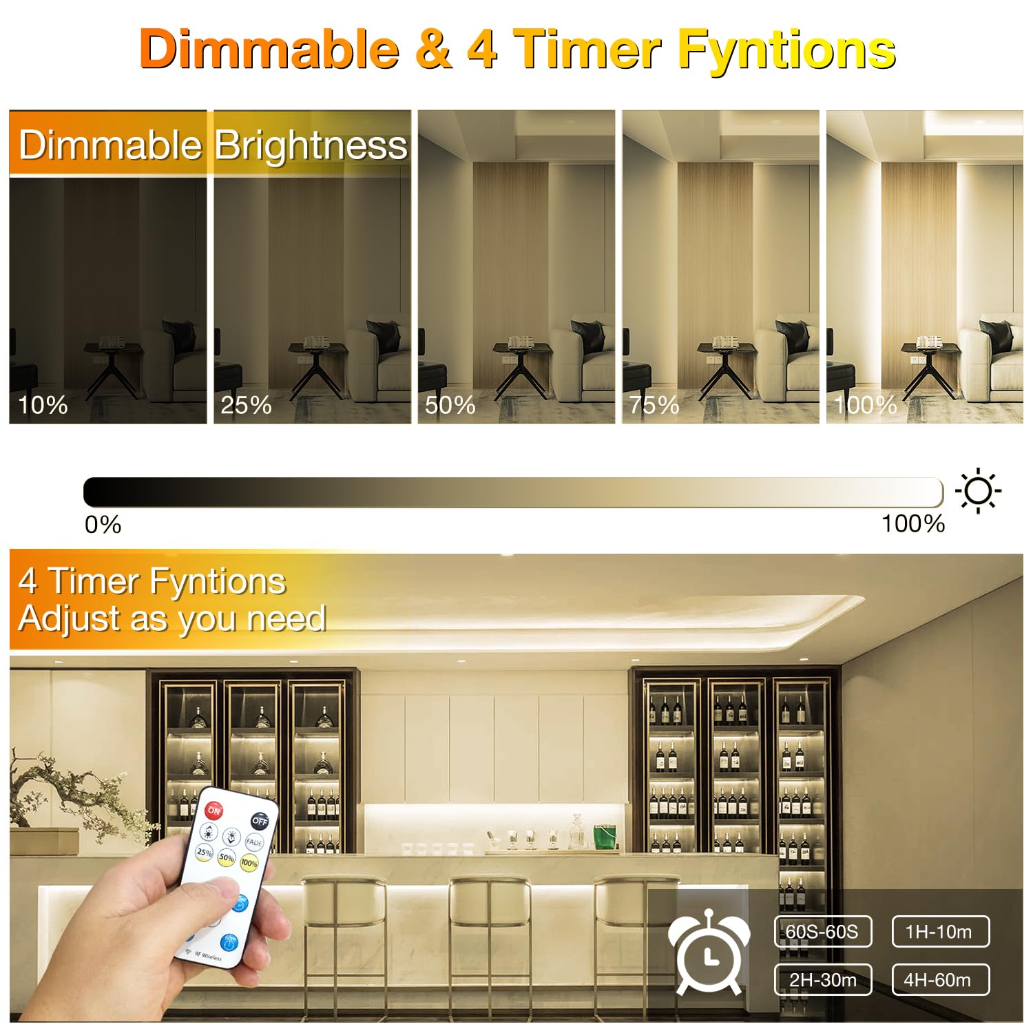 Daybetter Cob Led Strip Light, Dimmable 16.4 Ft Natural White Led Strips With Remote And App Control, Perfect For Bedroom, Tv, C