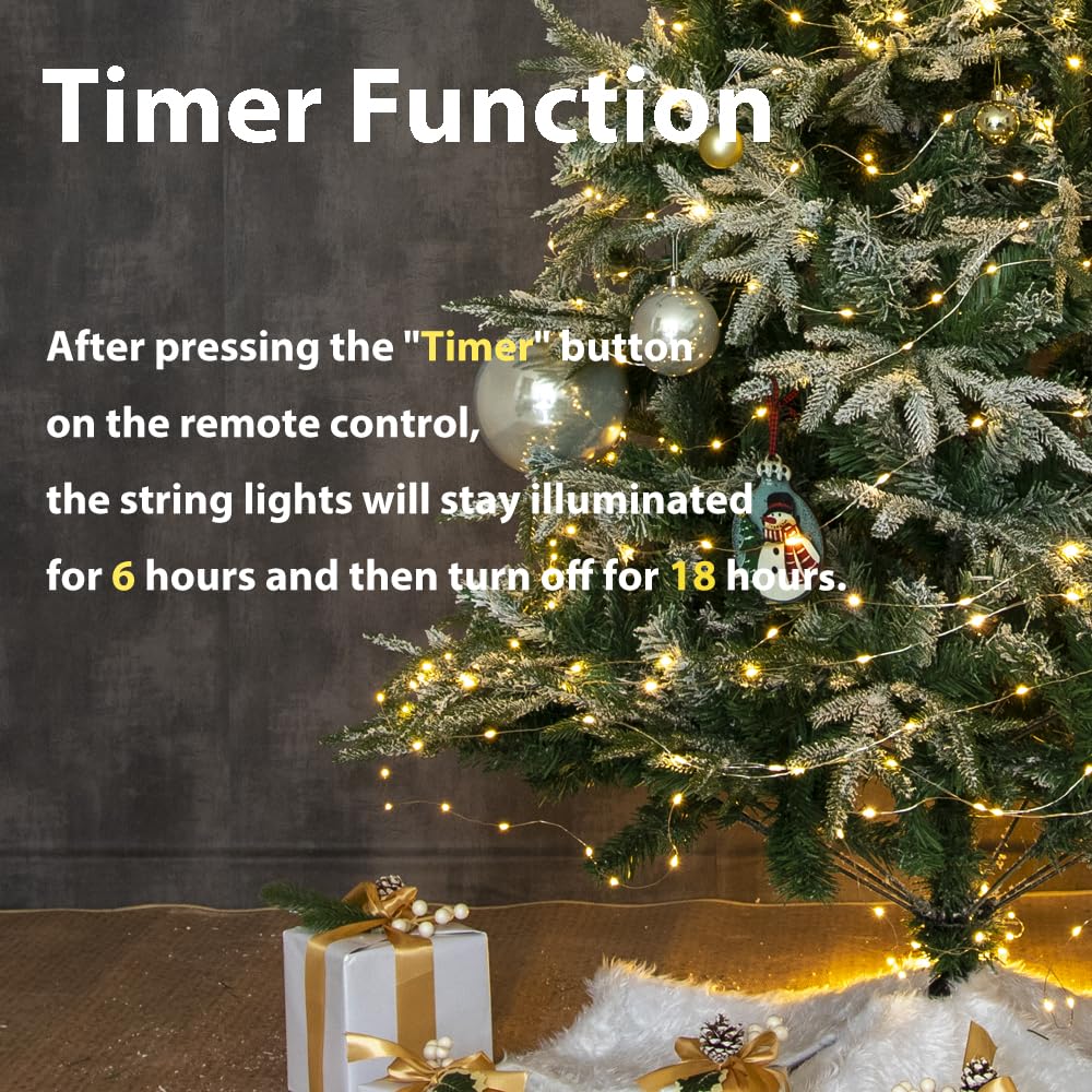 Pcores Fairy Lights 164Ft Warm White 500 Leds, Waterproof, Remote Controlled, Indoor/Outdoor Use, Model Ds-Sl-600-Ctr