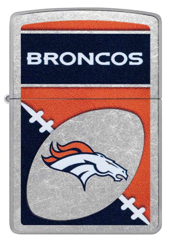 Zippo Nfl Denver Broncos Street Chrome Pocket Lighter