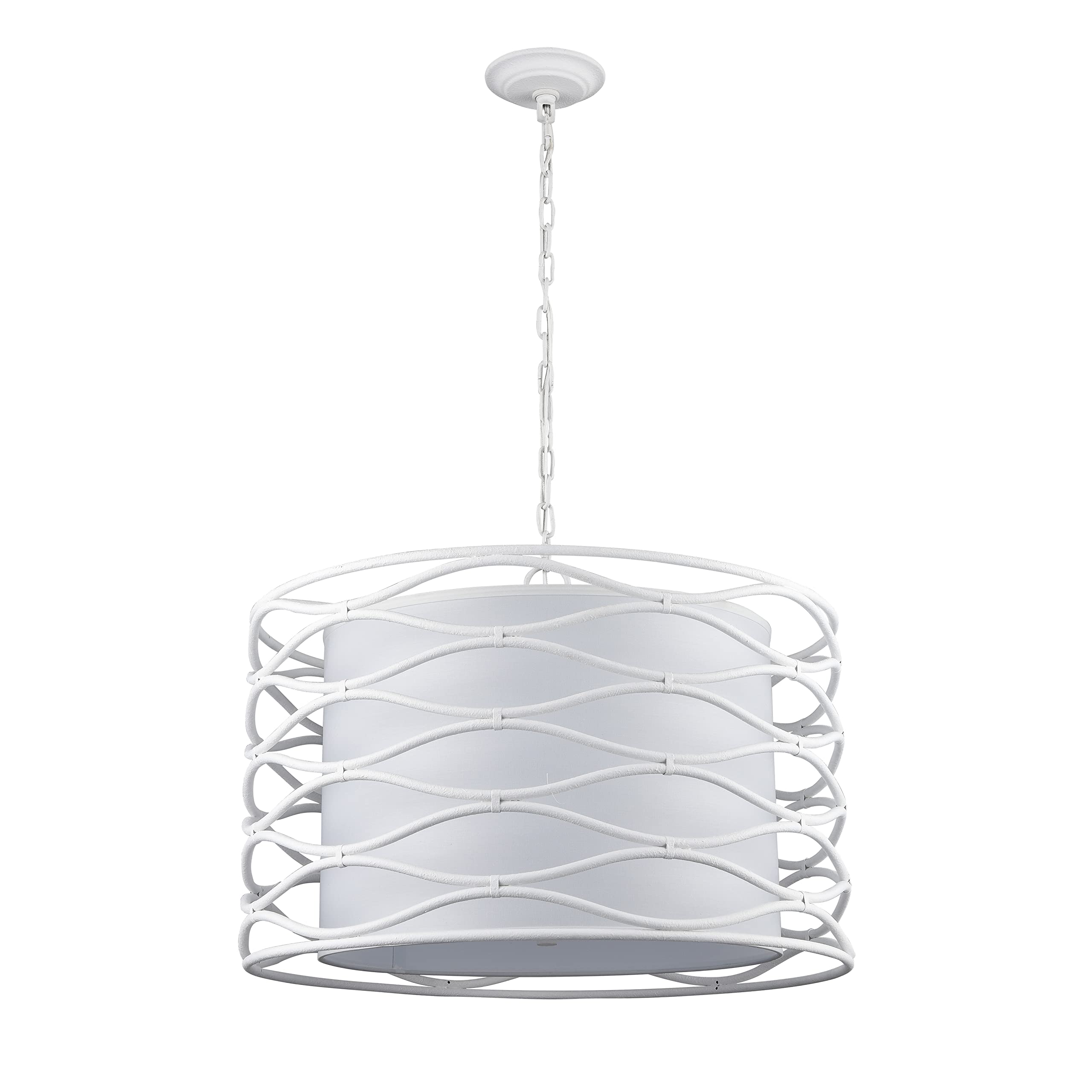 Elk Home 24&quot; Wide Dry White Metal Light Pendant - Hillcrest Collection
