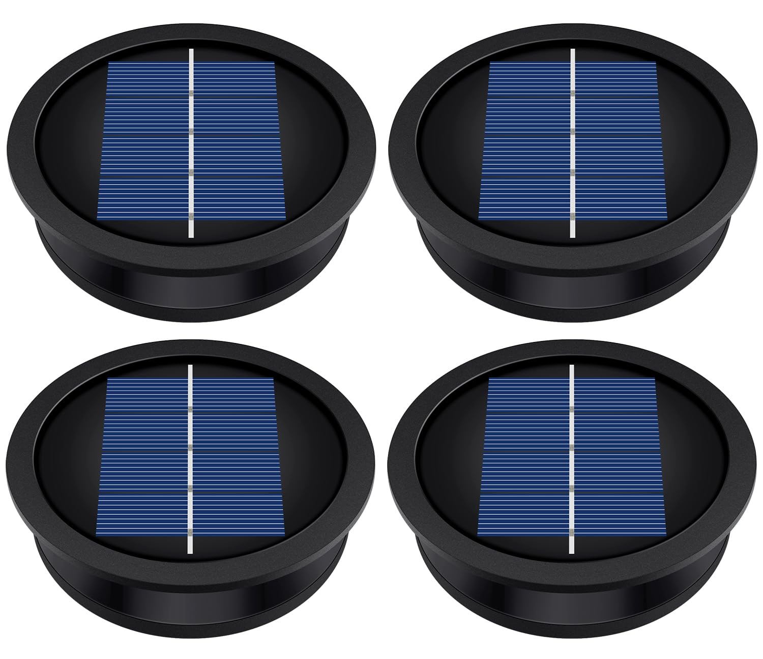 4 Pack Solar Light Replacement Tops(3.23 Inch Top, 2.83 Inch Bottom), Waterproof Replacement Solar Lantern Parts for Outdoor Han