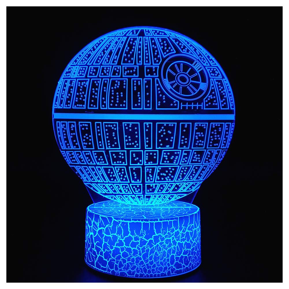 Gfytdxe 3D Optical Illusion Night Light, LED Desk Lamp, Touch & Remote Control, 16 Colors, USB Powered, Model C, Size: Night Light