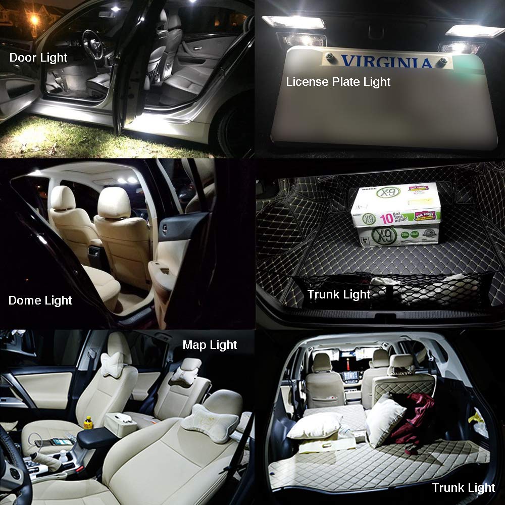 iBrightstar 41mm Festoon LED Bulbs, 9-30V, Error-Free, Xenon White, for Interior Map Dome & License Plate Lights