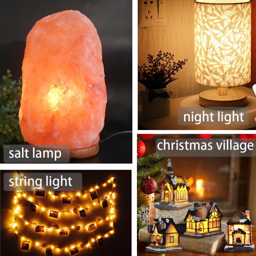Tsunetani Led Night Light Bulb,0.7W Christmas Villages Replacement Light Bulb Equivalent To 7 Watt Incandescent,120-Volt 2700K M