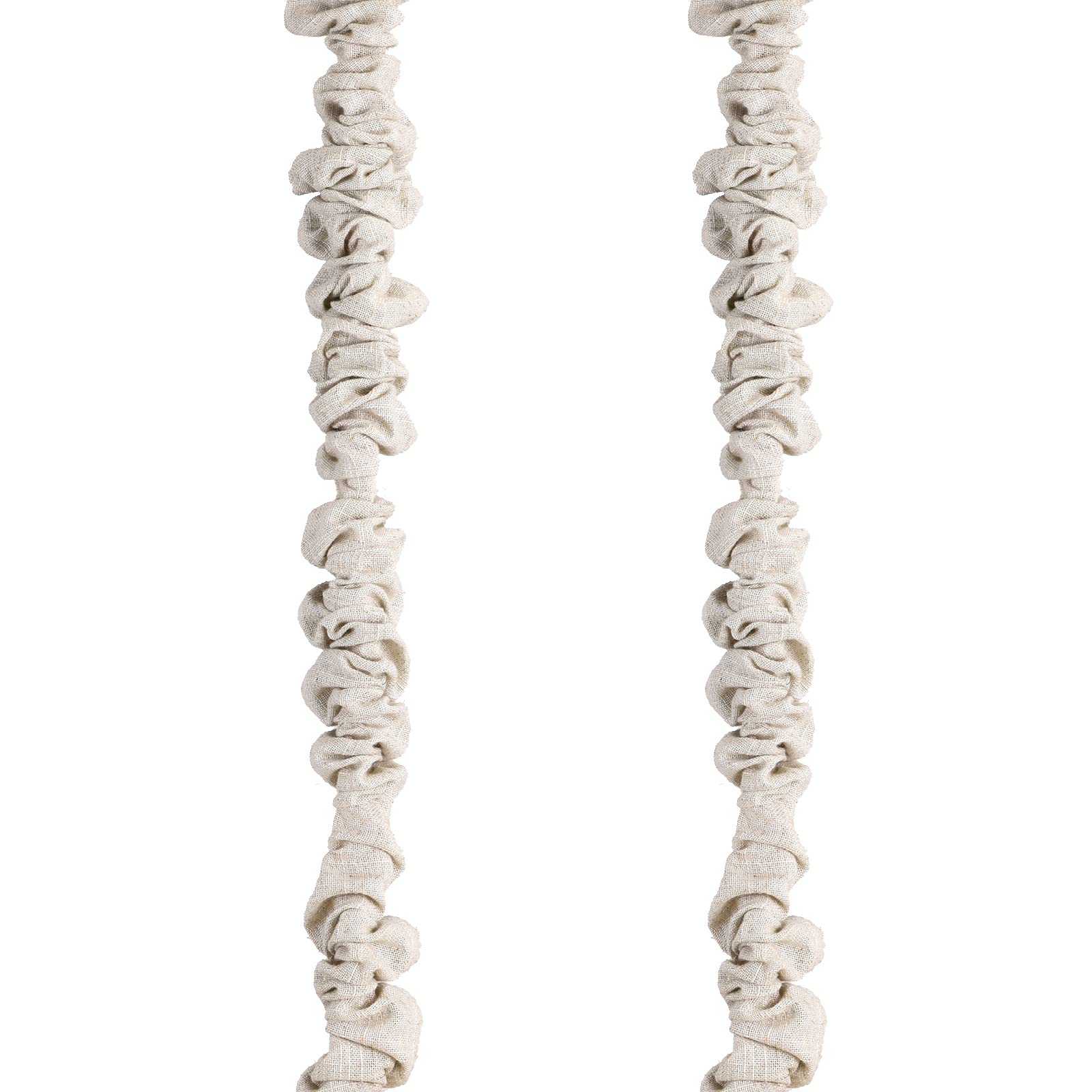 TOUERZO Fabric Cord Cover Chandelier Chain Cover, 2 Packs, 6 Ft, Bleached Linen