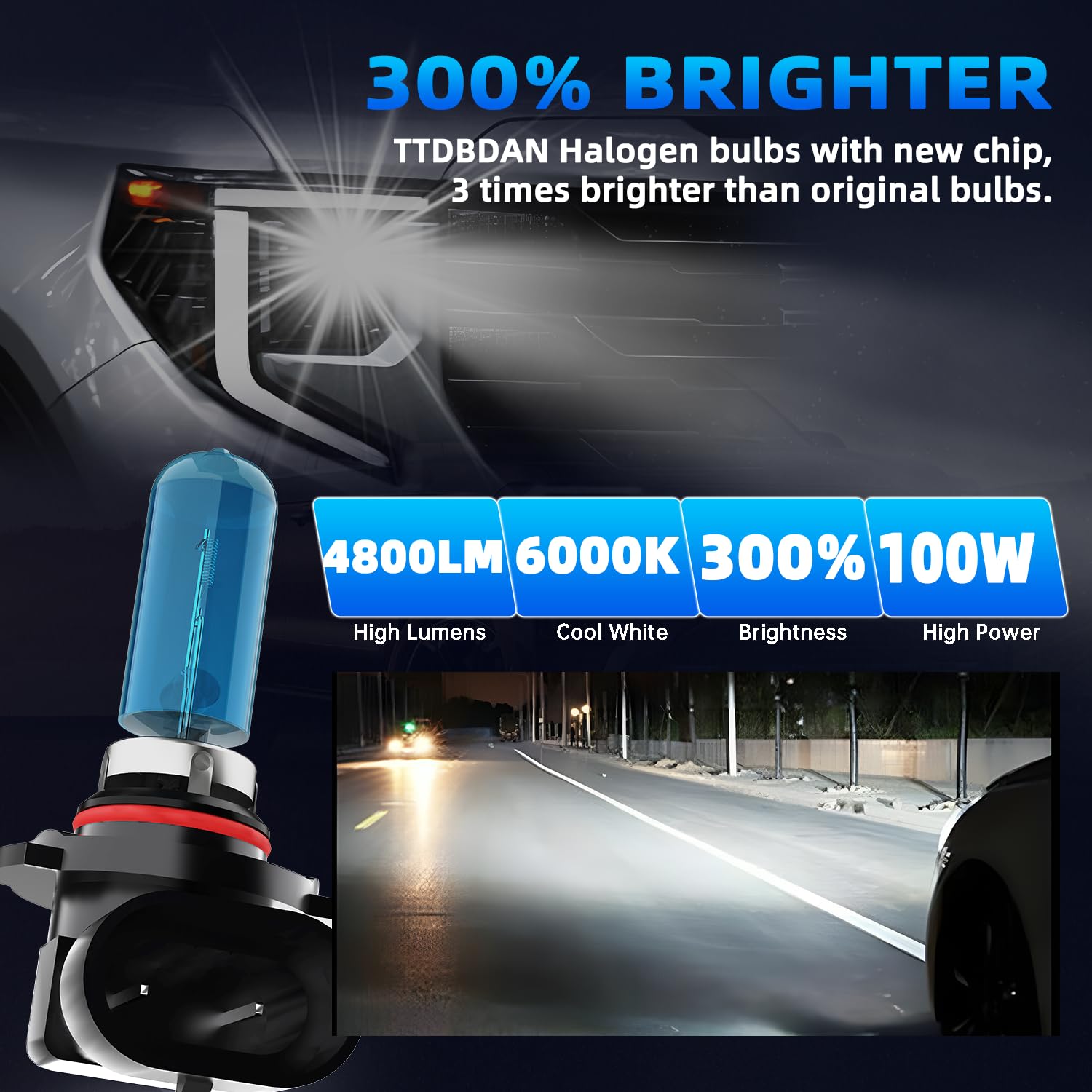 TTDBDAN Headlight Bulbs Combo,Compatible with 2015 2016 2017 2018 2019 2020 2021 2022 Ford F-150 F150 Halogen Headlight Bulbs,90