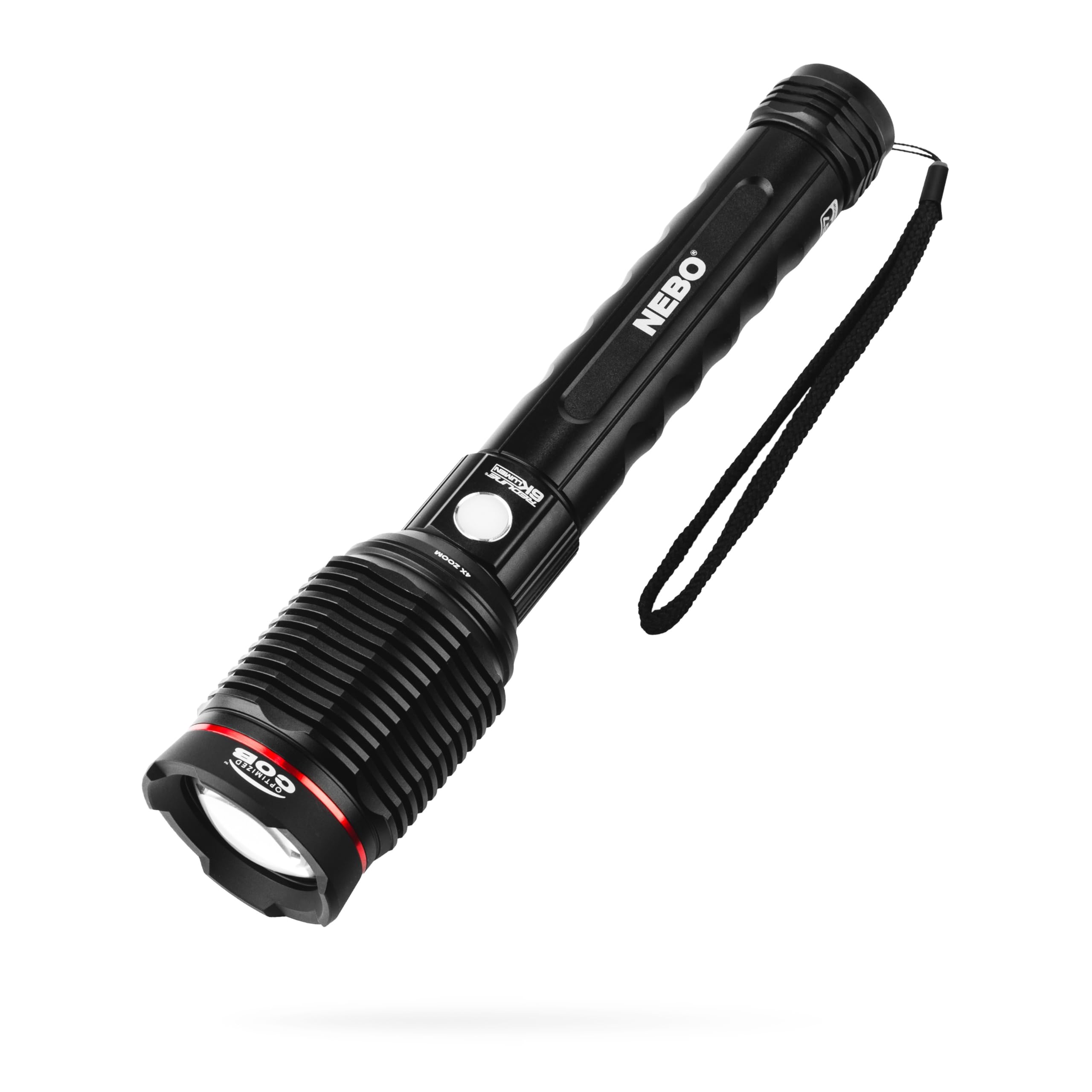 Nebo Redline 6K 6000-Lumen Led Rechargeable Bright Flashlight For Edc, Camping, Hunting, Hiking, Tactical With 4X Zoom, 4 Light