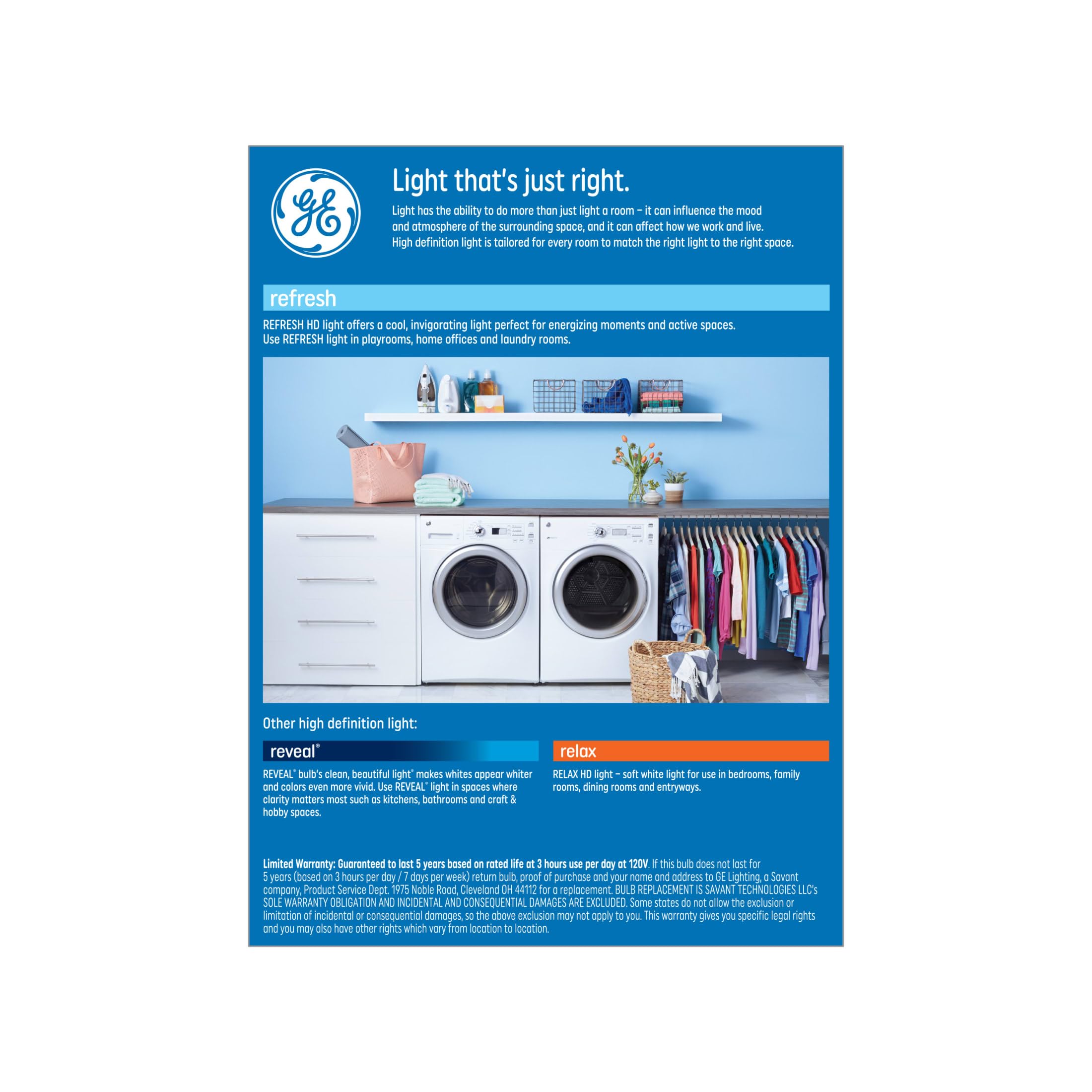 Ge Refresh Led Light Bulbs, 60 Watt, Daylight, A19 (4 Pack)