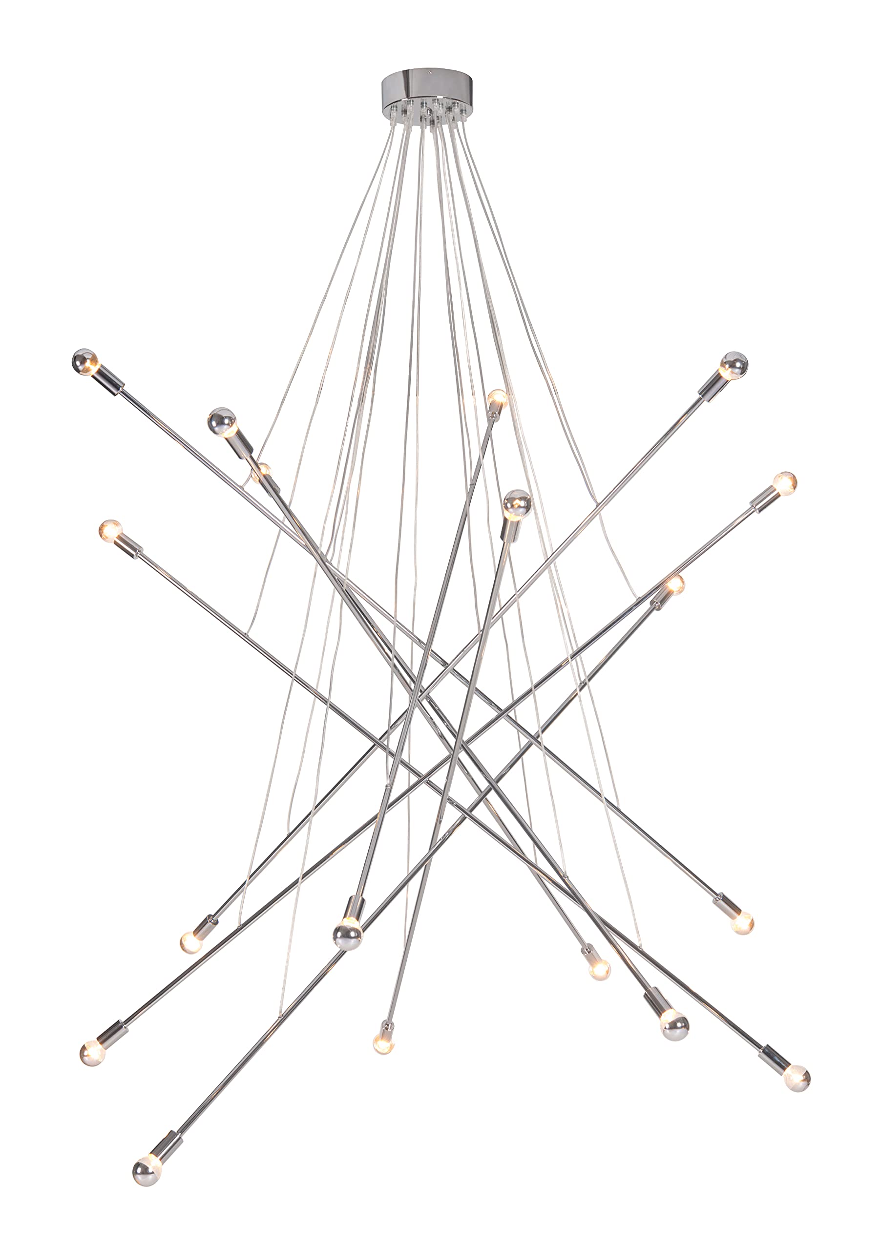 Zuo Belief Ceiling Lamp Chrome Alloy Steel 79in x 59in x 7in Model 50216