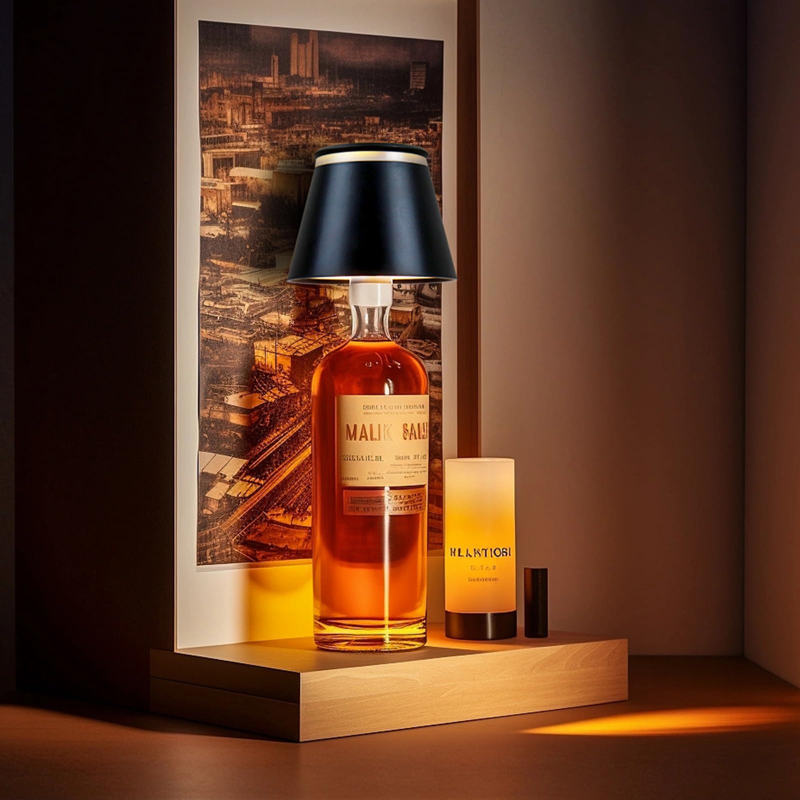 Yupola Wireless Bottle Lamp With Remote,Cordless Lamp Shade Dimmable For Wine Bottles,Rechargeable Battery Operated Touch Contro
