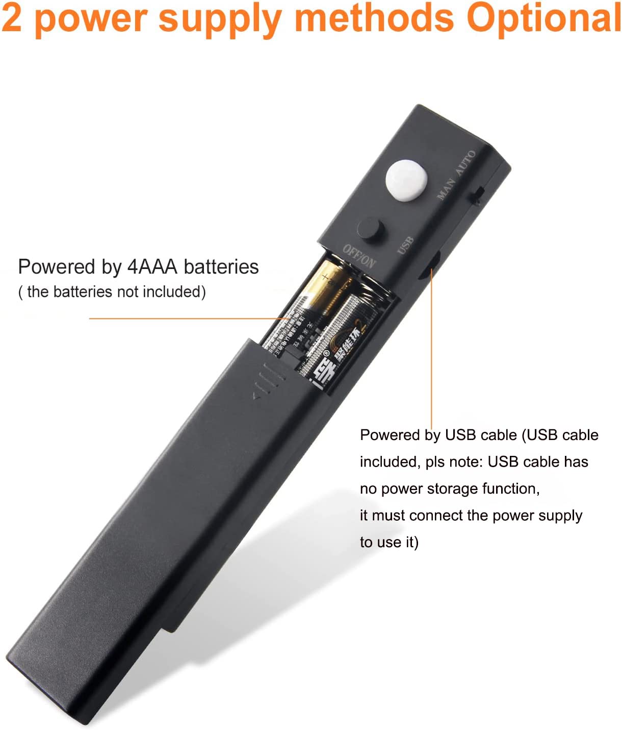 VST PIR Motion Sensor Controller LED Strip Light, 6.56ft, Battery Box for Closet, Black, Model BT13, 6500K, 1 Pack