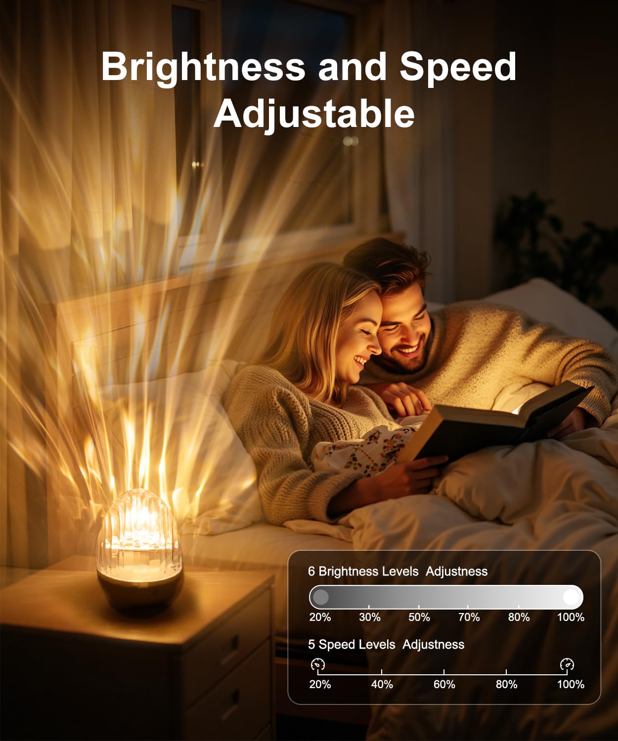 Fussion Northern Lights Projector, 13 Light Effects, Bluetooth Speaker, Remote Control, White, Model UGL25032401