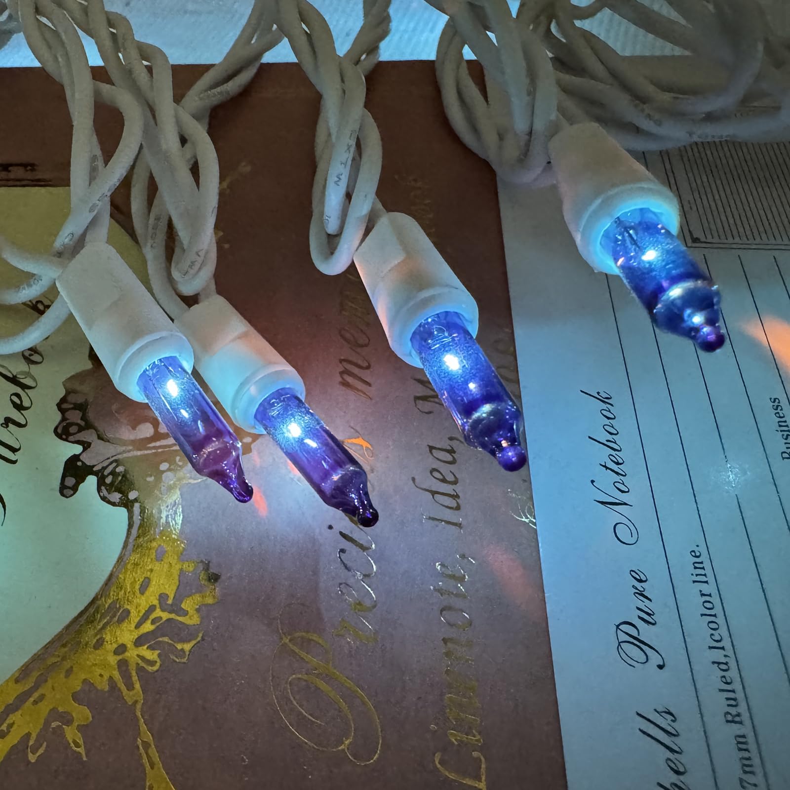 Christmas Lights 100 Count Blue Christmas Tree String Lights With White Wire For Outdoor Indoor Christmas Decorations Wedding Decorations Valentines Day Decor Ul Certified (21Feet)