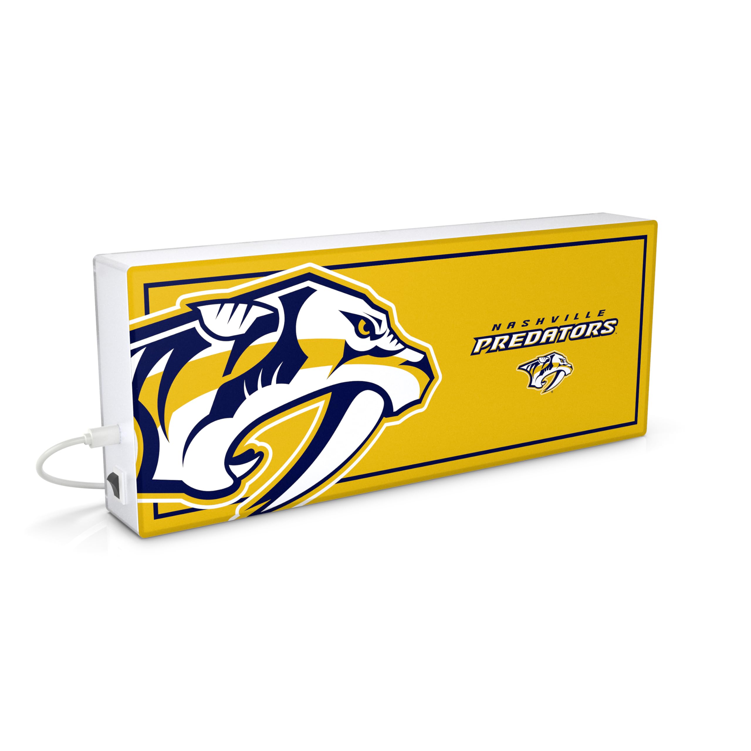 SOAR NHL LED Ambience Light Box: Elevate Your Space with Officially Licensed Wall D  cor, Nashville Predators