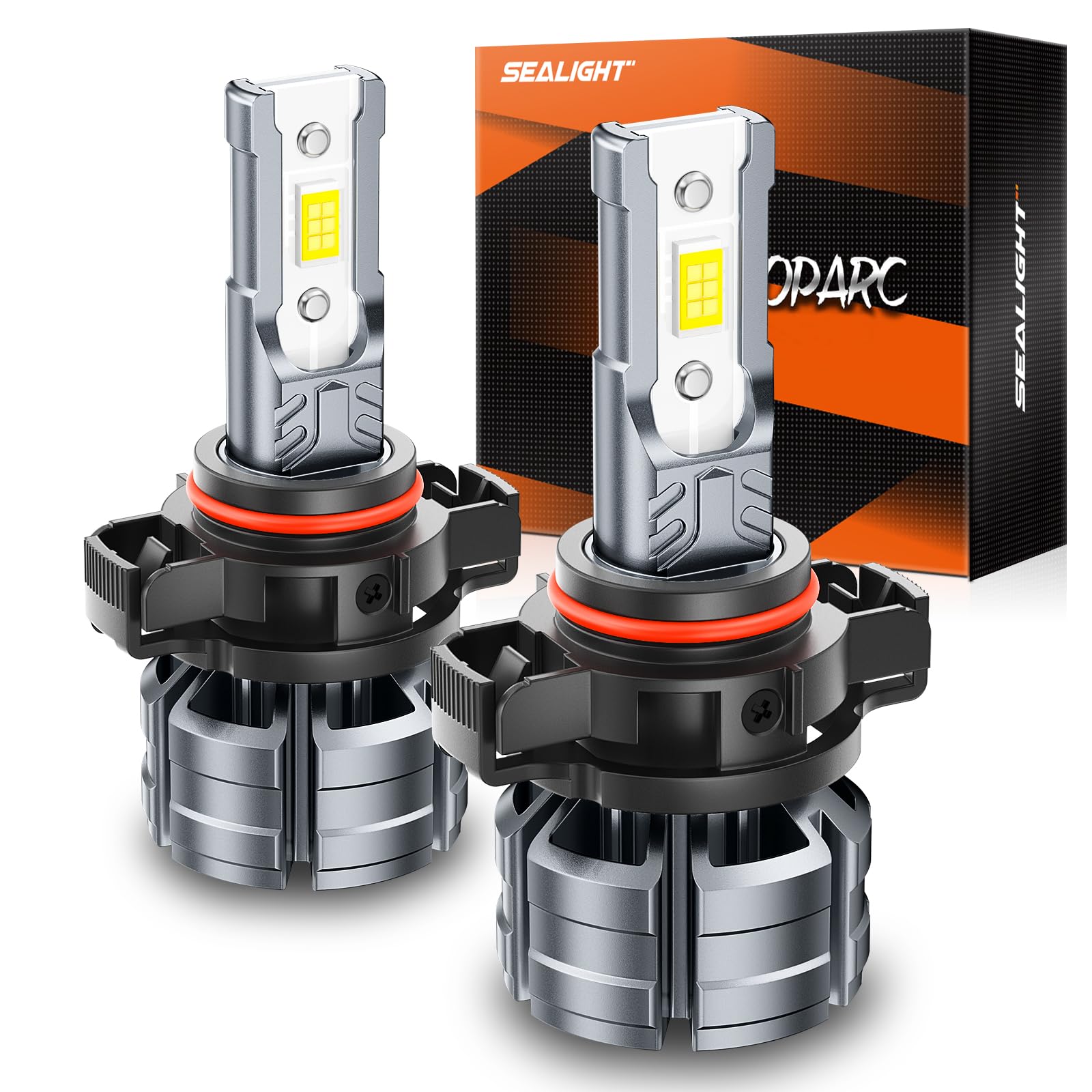 SEALIGHT 5202 LED Fog Light Bulbs, 12000LM, 6500K Cool White, Aluminum, Pack of 2