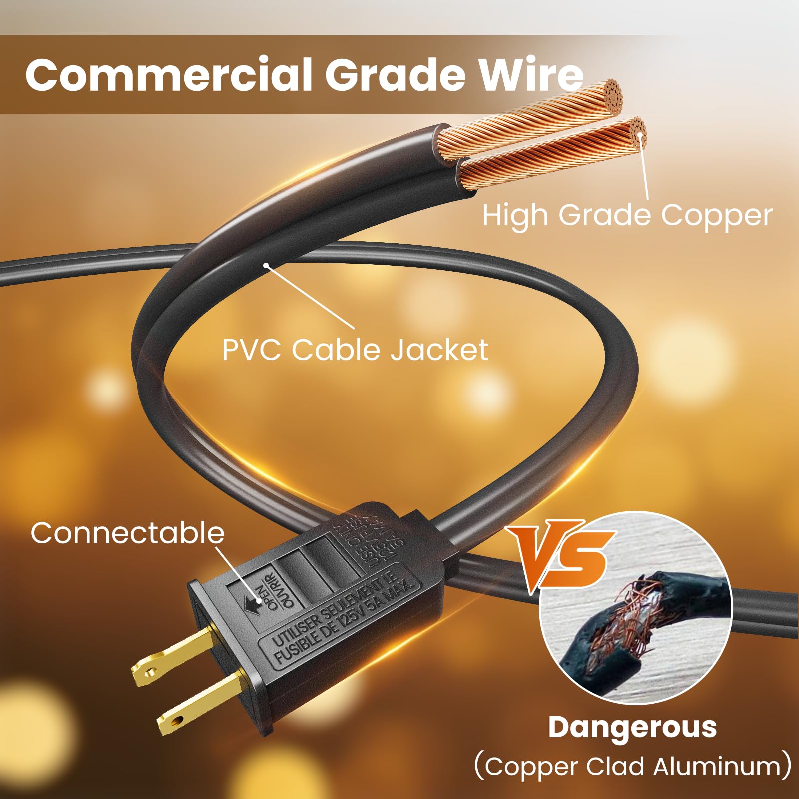 Rtty Outdoor String Lights 240 Ft, 2 Pack 120 Ft G40 Led Patio Lights With 62Pcs Bulbs,Shatterproof Waterproof Connectable Hangi