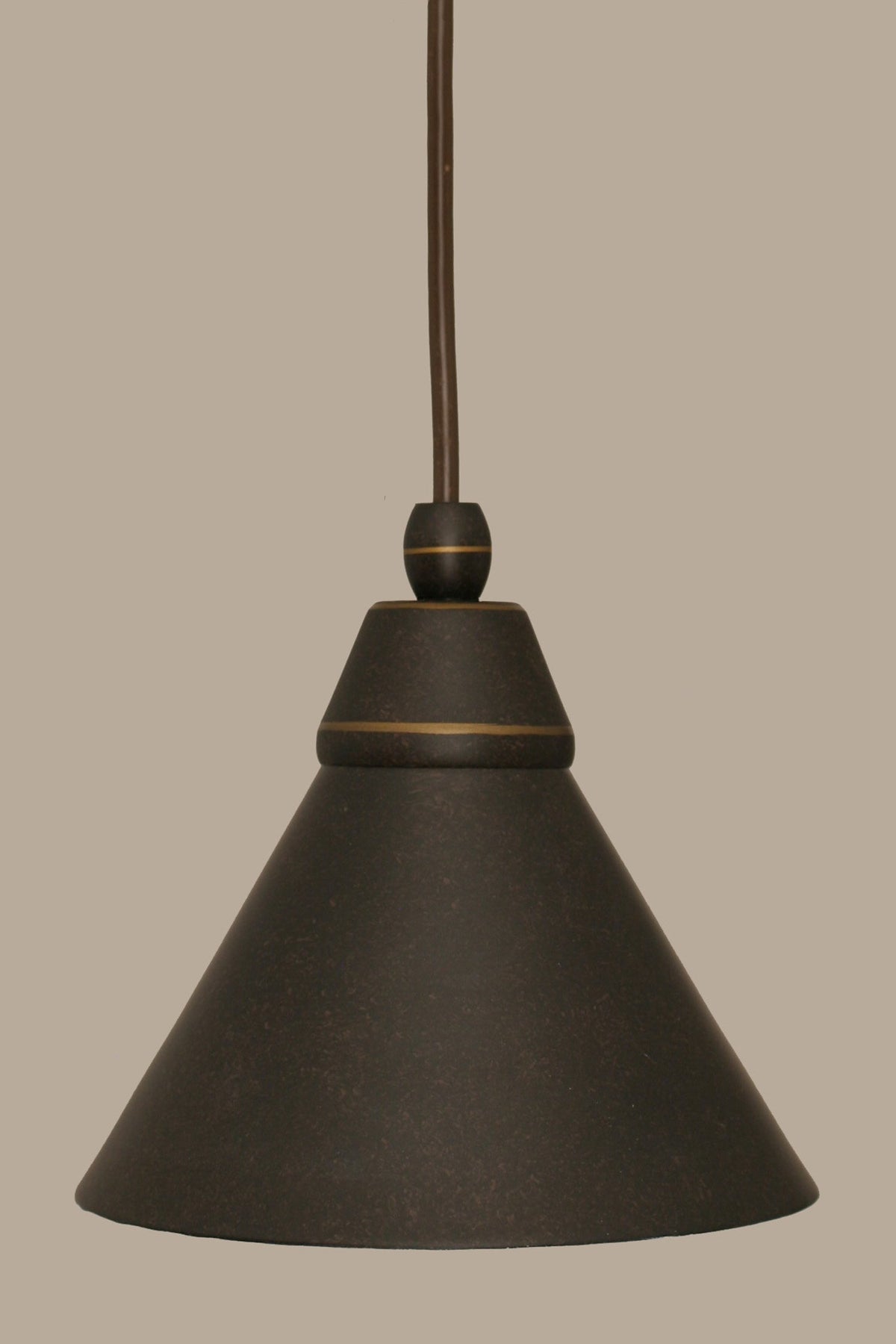 Toltec Lighting 1 Light Mini Pendant In Dark Granite (22-Dg-421)
