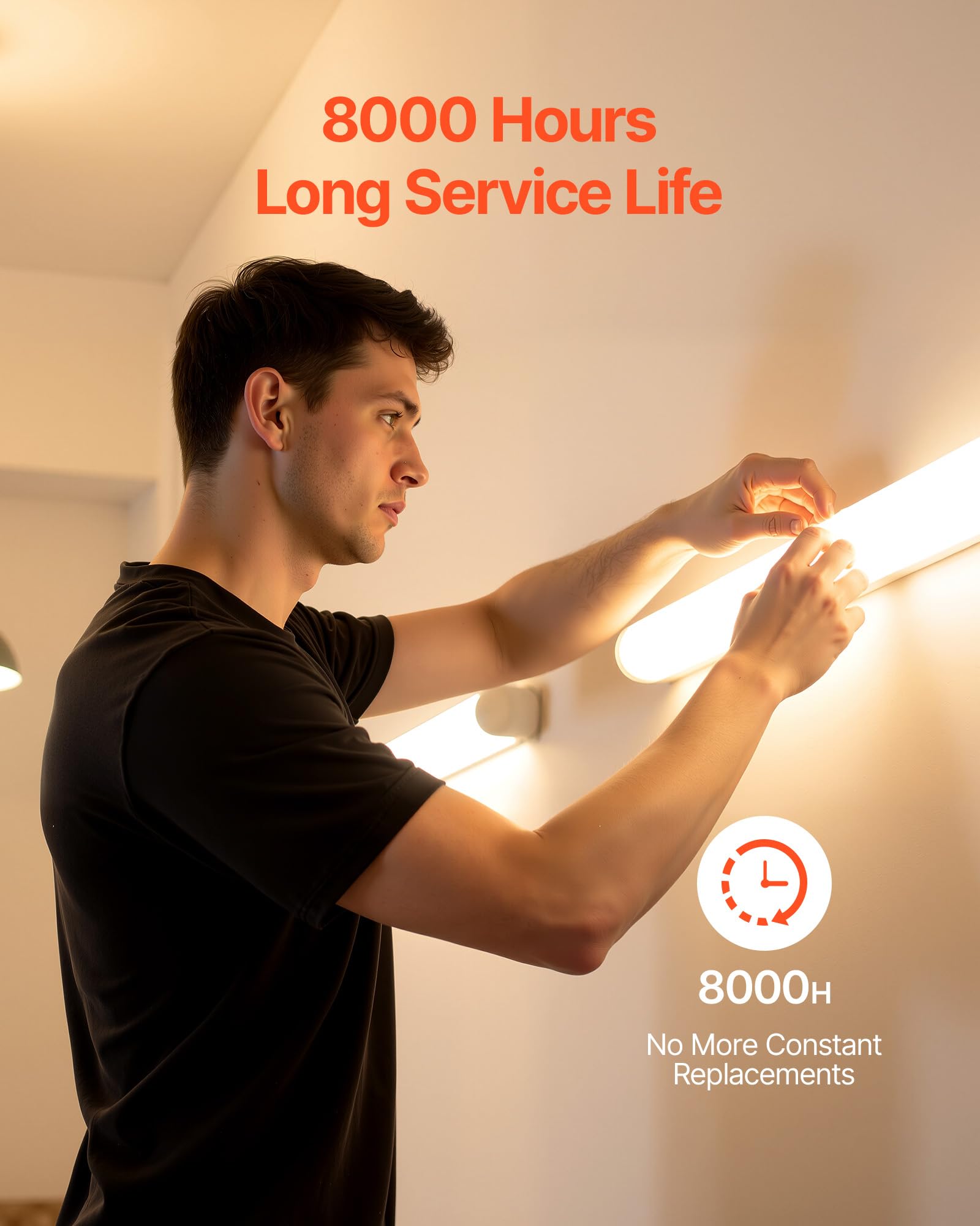 VEVOR 6 Pack T5 Fluorescent Light Bulbs, 21-Inch Linear, Fluorescent Tube Lamp with 3000K Warm White, 13 Watts, G5 Bi-Pin Base,