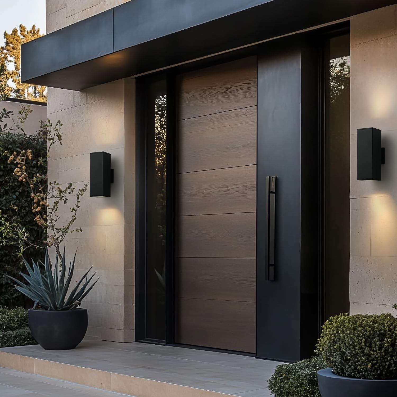 mirrea Outdoor Porch Light, 14-inch Waterproof Wall Sconce, 2 Pack, Oil Rubbed Bronze, Model BH004