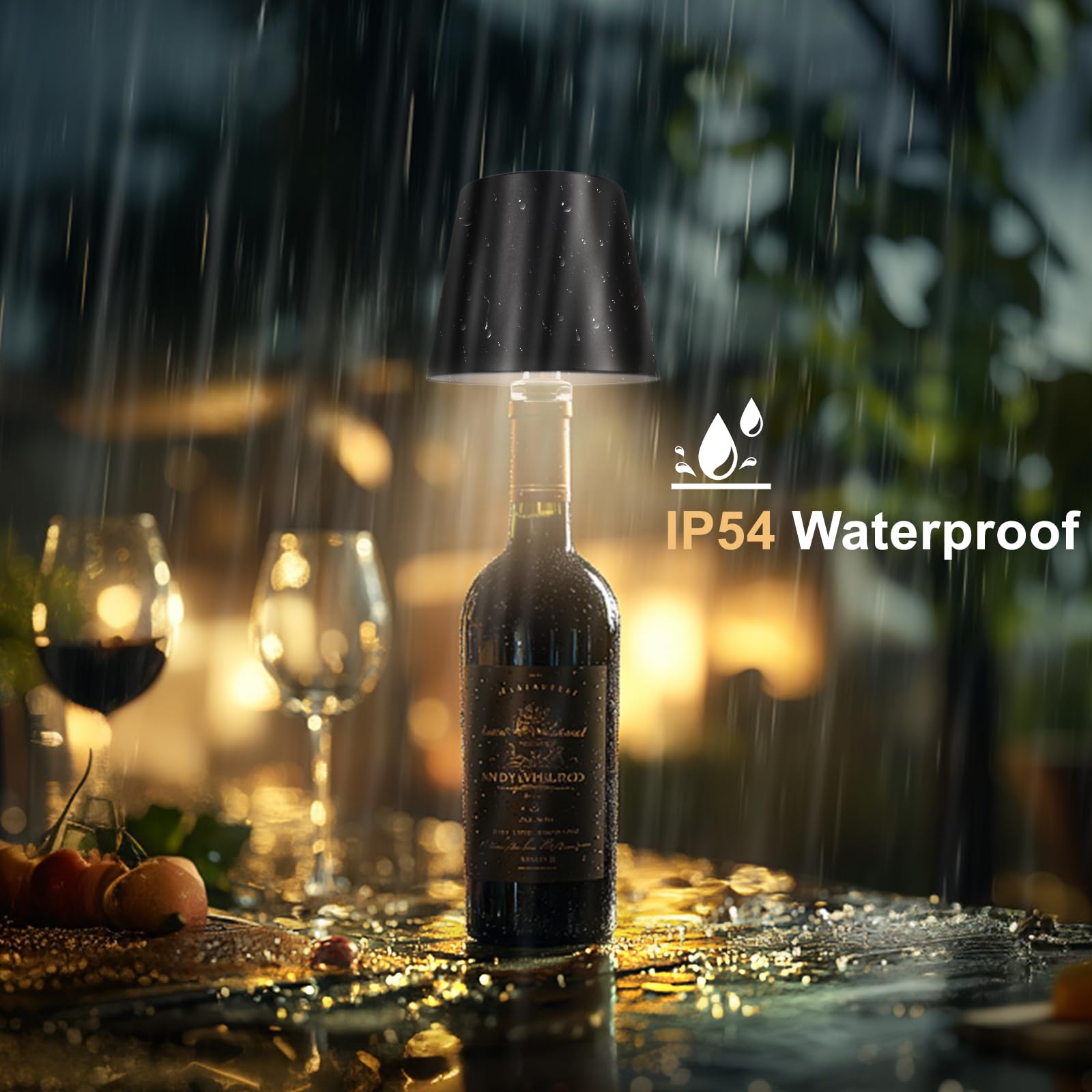 Mebaraul 3600Mah Wireless Bottle Lamp, 2025 New 3 Color Rechargeable Wine Bottle Light, Cordless Led Table Light For Bars Restau