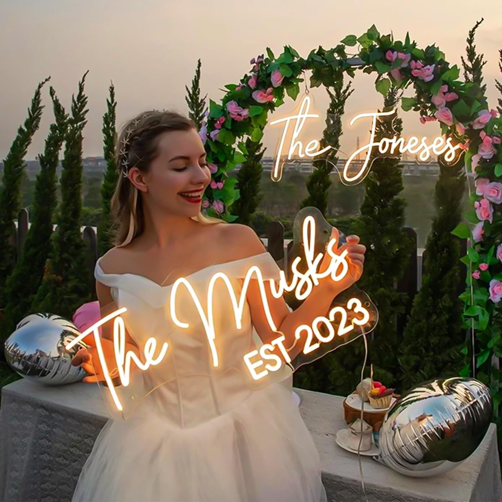 Custom Neon Sign For Wedding Birthday Party Holiday Billboard 30Inch 36Inch Large Customizable Name Sign For Wall Decor Light Box Home Bedroom Personalized Led Display Letters Customize Light Up Logo