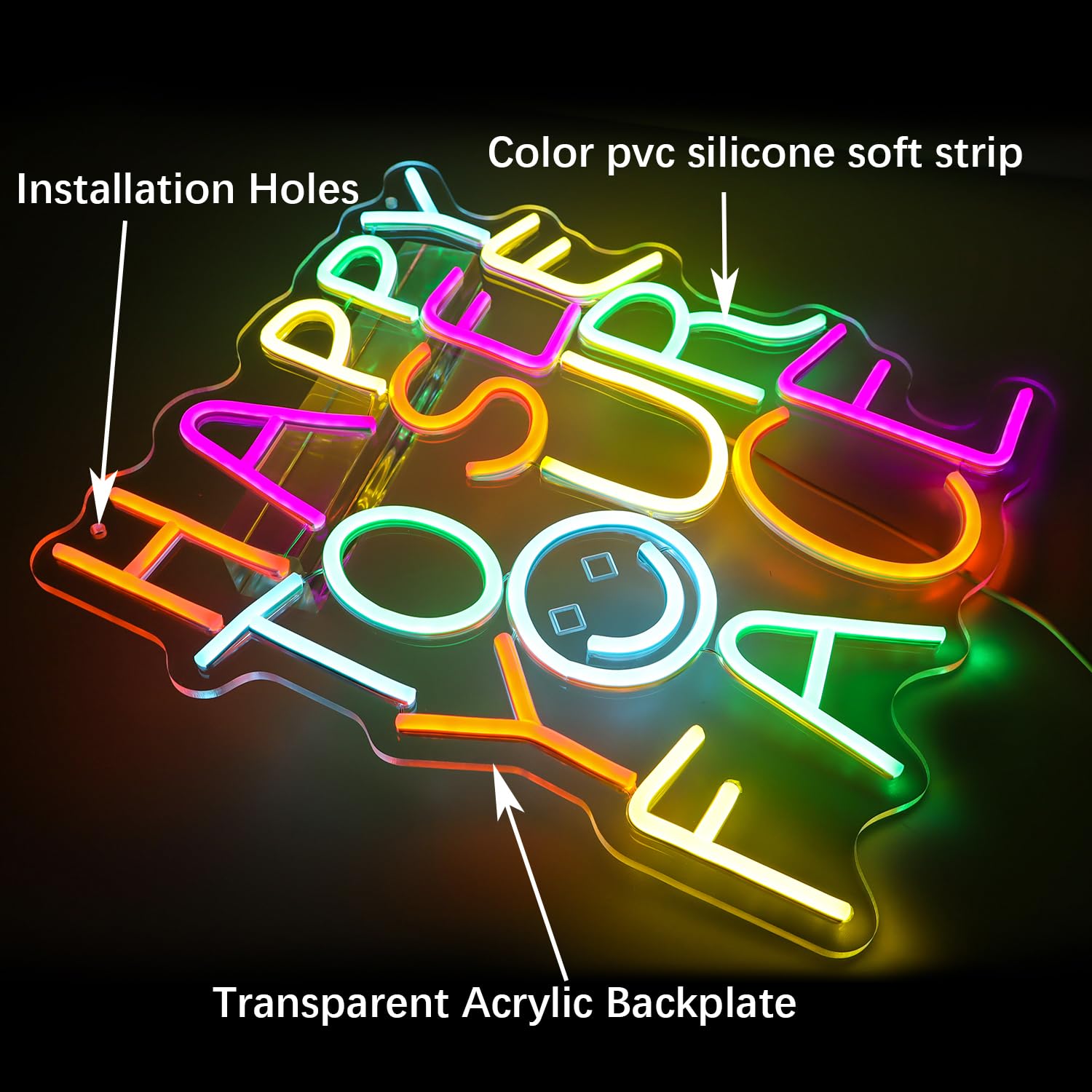 Led Happy To See Your Face Sign - Classroom Decor Inclusive Wall Decoration Welcome Gift Teacher Present For Primary Schools And Kindergartens - Birthday (14.212.6)