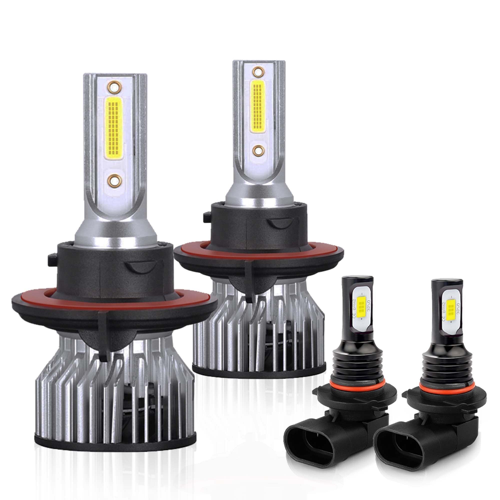 TXBILMOO 9008 High/Low Beam + 9145 Fog Light Bulbs Combo, 6500K White, Fit For Ford F150 2005-2020, Pack