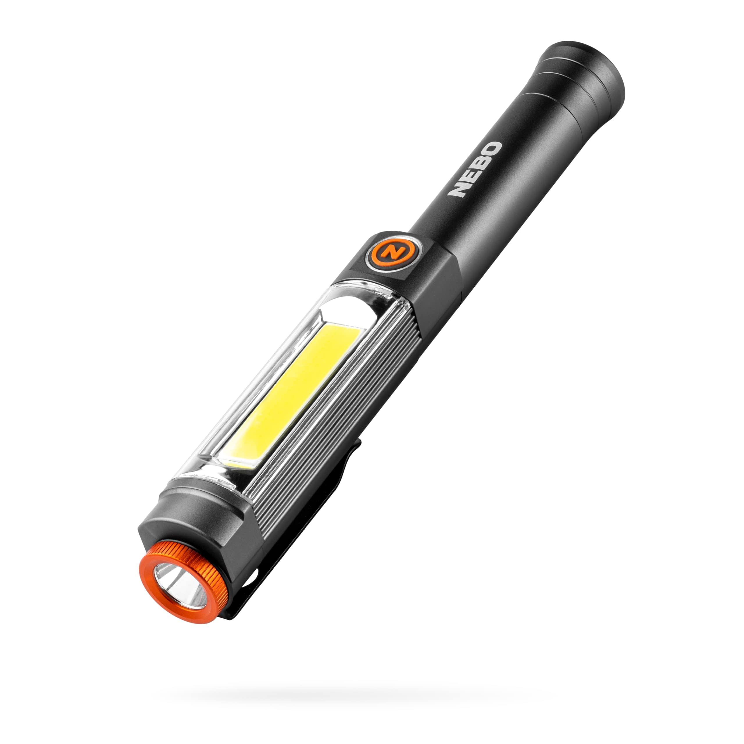 NEBO Franklin Swivel Taskbar Work Light, 500 Lumen, 7 Light Modes, One Size, Grey, Anodized Aluminum, Model NEB-FLT-1027
