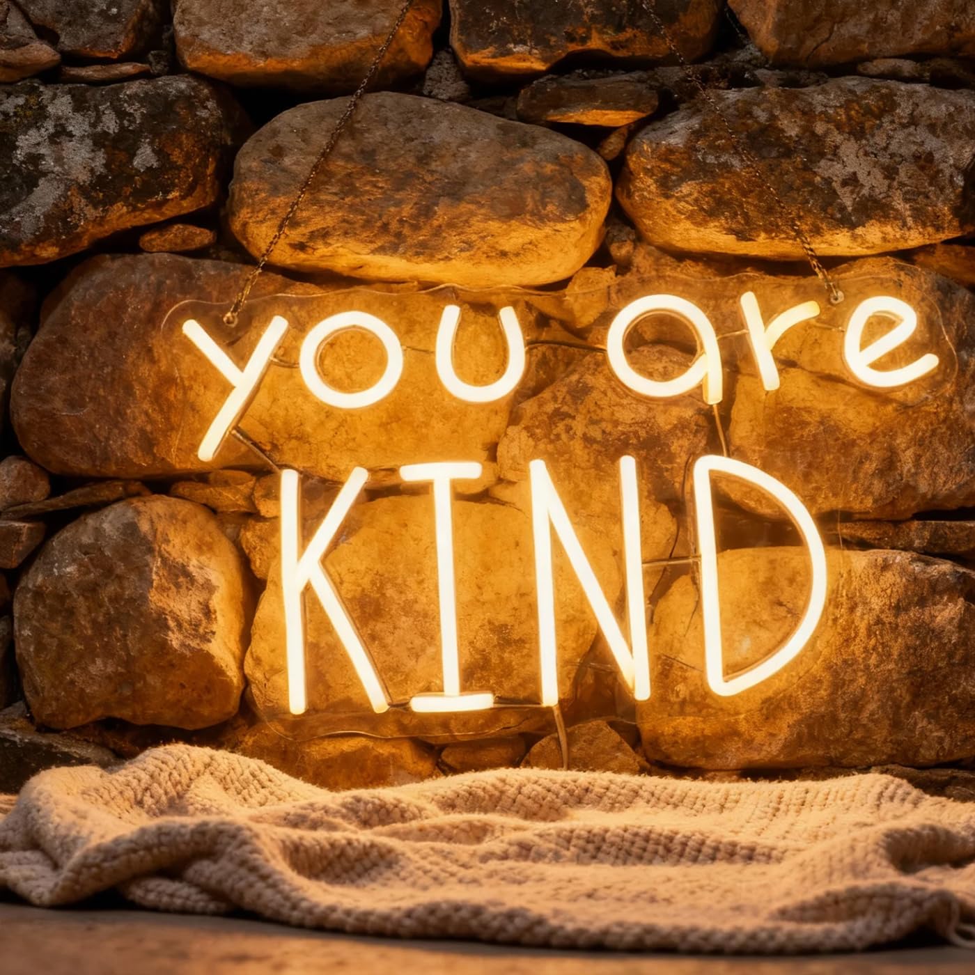 You Are Kind Neon Sign  Decorative Neon Lights For KidS Room Play Room Wall Decor Neon Light Sign  Christmas Birthday KidS Gift Thanksgiving Gift(Warm White)