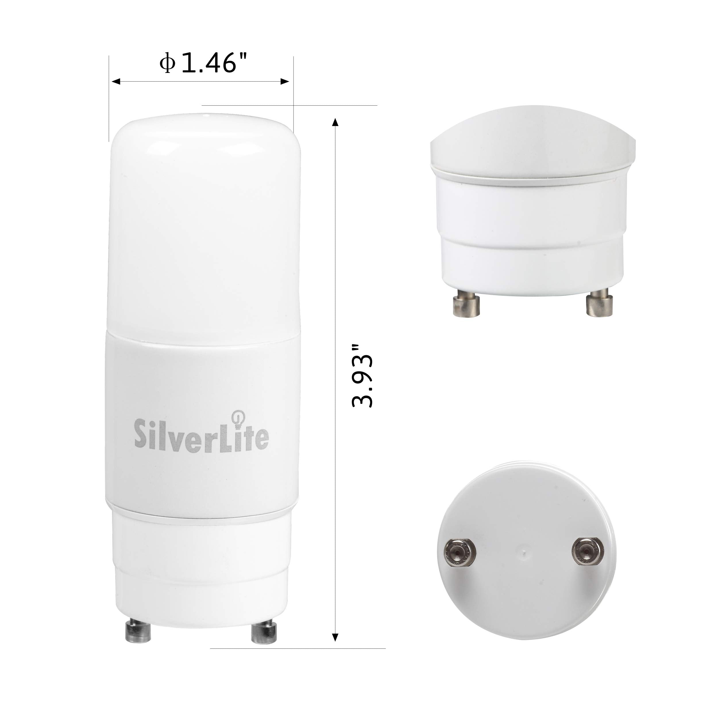 Silverlite 5W(13W Cfl Equivalent) Led Stick Pl Bulb Gu24 Base, 500Lm, Soft White(2700K), Driven By 120-277V And Cfl Ballast, Ul