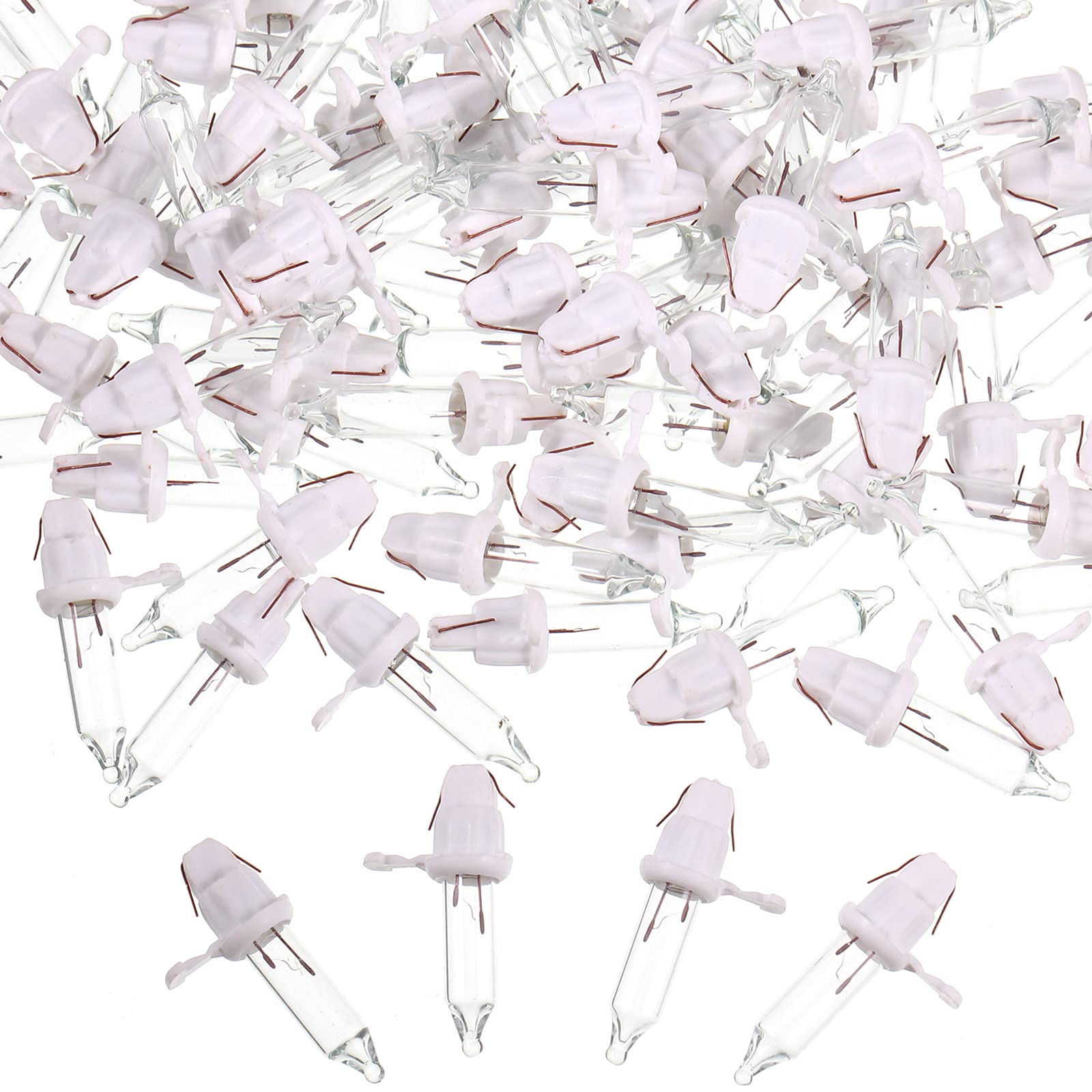 200 Count 2.5V Christmas 50/100/150/200 Count Mini Incandescent Wire String Lights Replacement Bulbs Indoor/Outdoor Christmas Lights Decorations For Home Xmas Tree (White Base With Warm White Bulb)