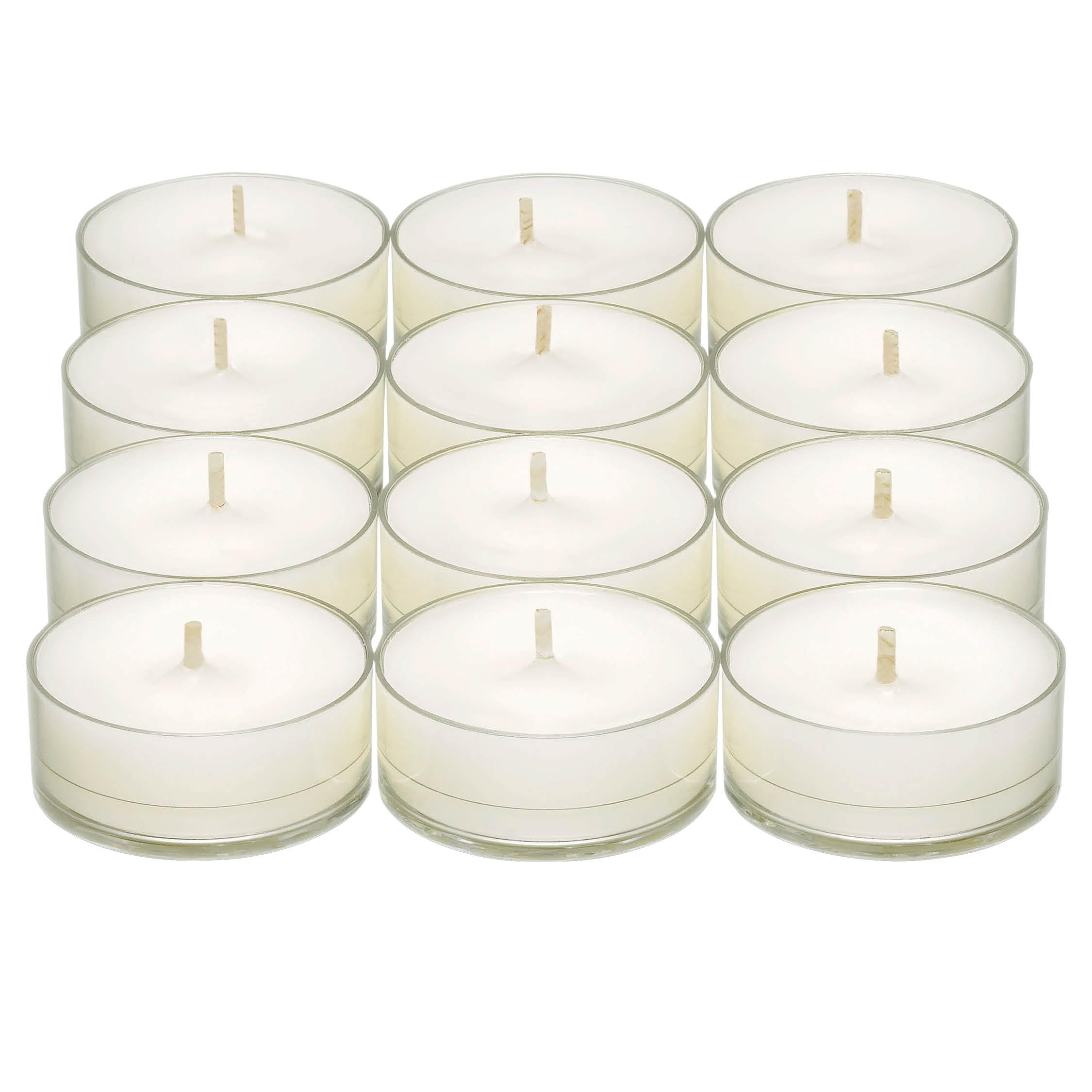 Partylite Tea Lights Candles  Crisp Linens With Jasmine And Lily Scent  Gift Set Of 12  Aromatherapy With Up To 4 To 6 Hours Burn Time  Ideal For Home Decor  Holiday Gifting & Celebration
