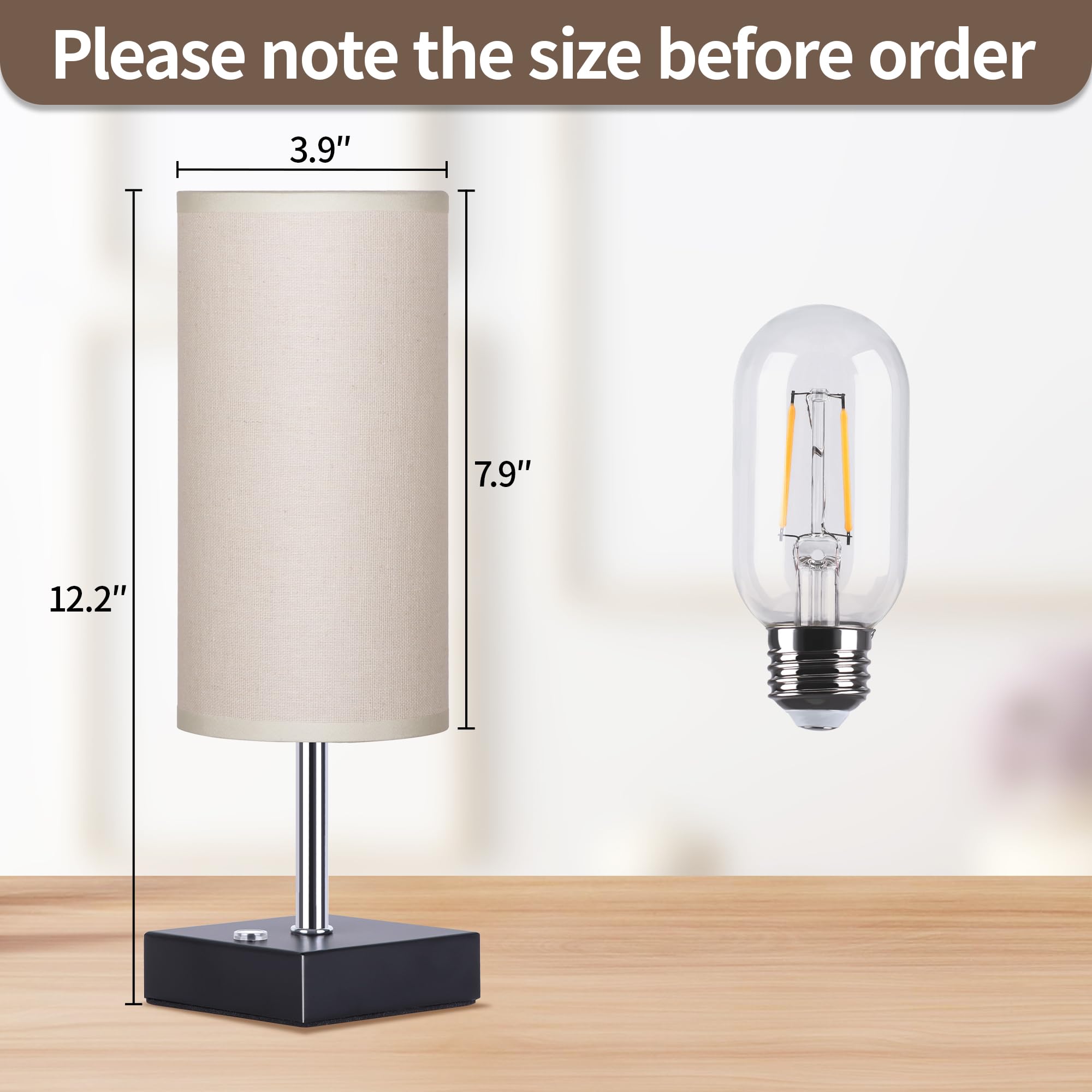 Plmmy Cordless Table Lamp, Battery Operated Lamp Touch Dimmable,Rechargeable Lamp For Nightstand, Battery Powered Wireless Table