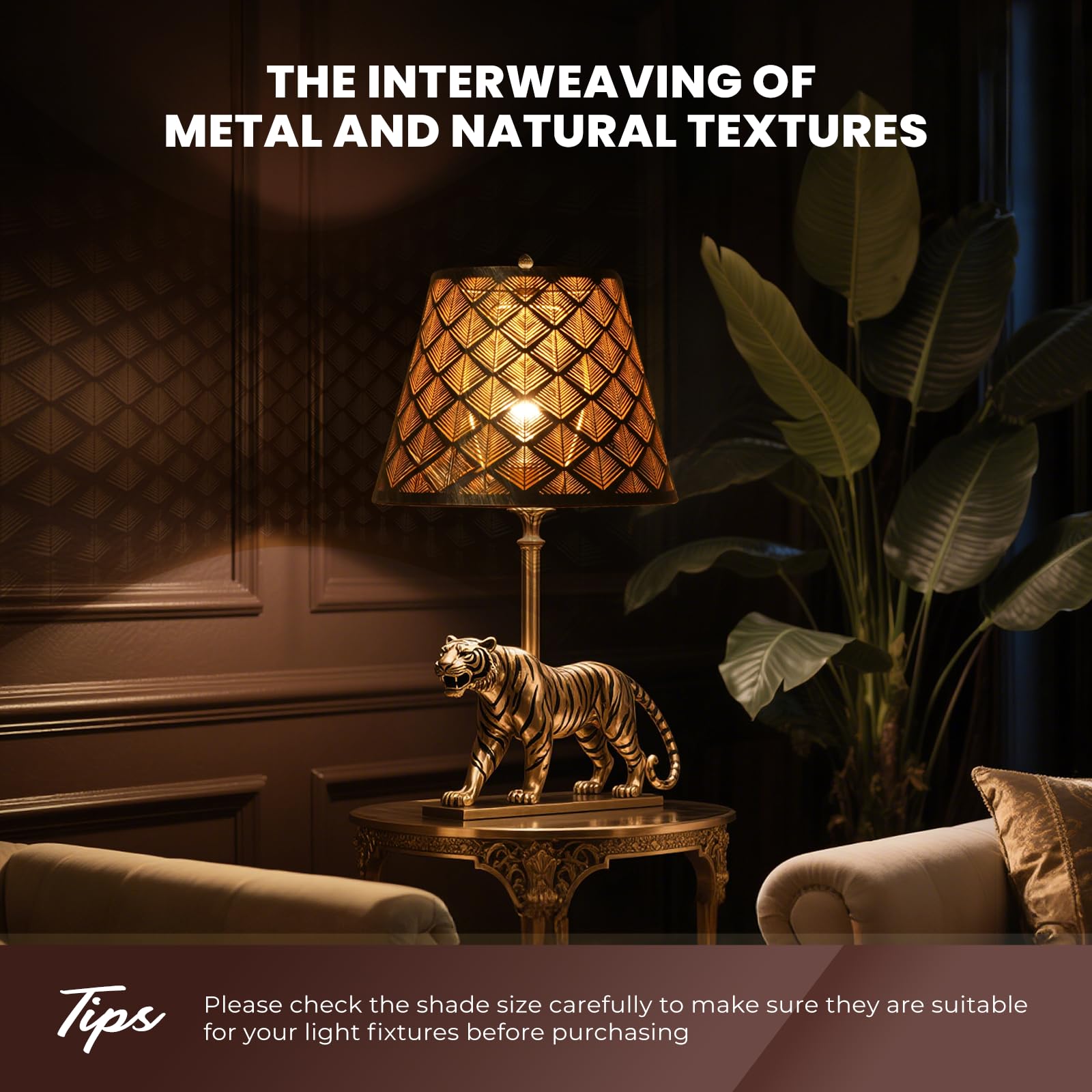 ALUCSET Small Lamp Shade, ALUCSET Barrel Paper Lampshade for Table Lamp and Floor Light, 6x10x7.5 Inch,Natural Linen Hand Crafte