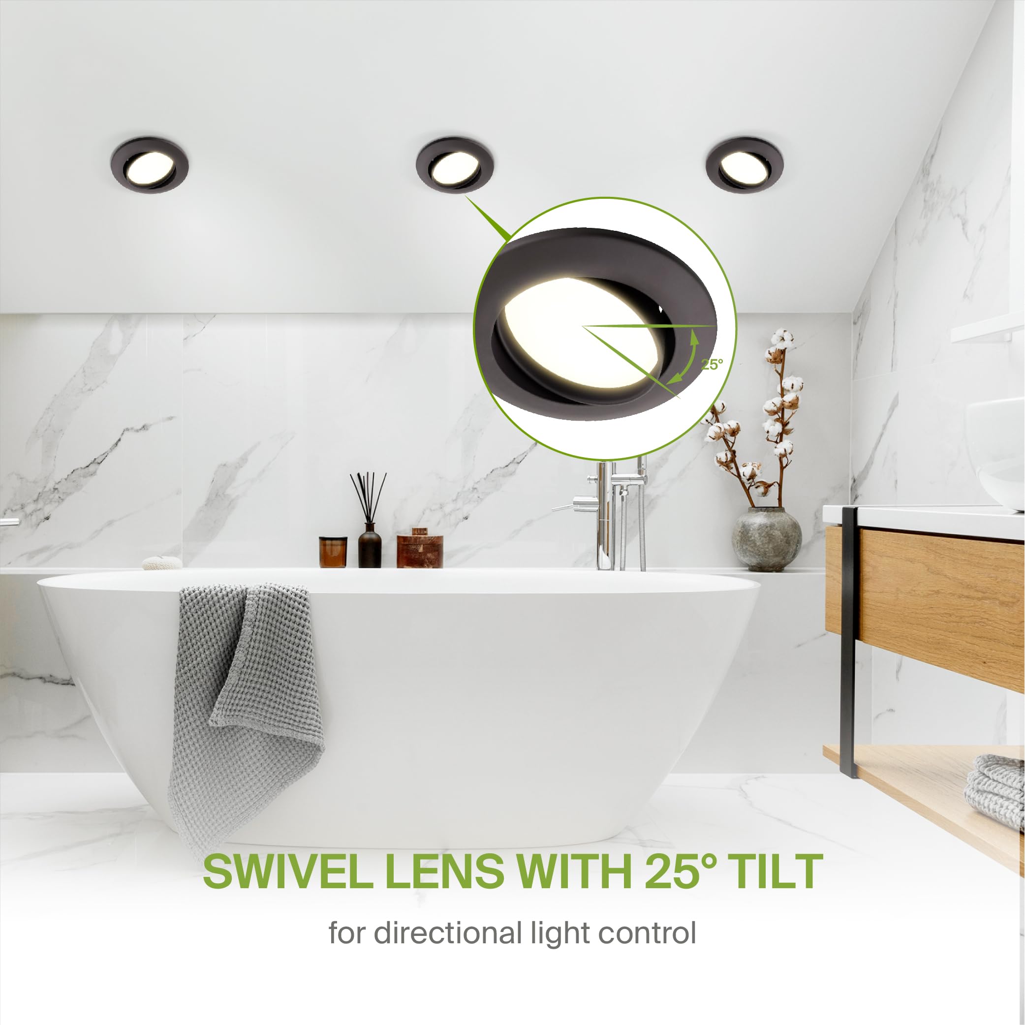 Asd Retrofit 4 Inch Gimbal Led Recessed Light - Oil Rubbed Bronze 10W 811Lm 2700/3000/3500/4000/5000K Adjustable Dimmable Led Do