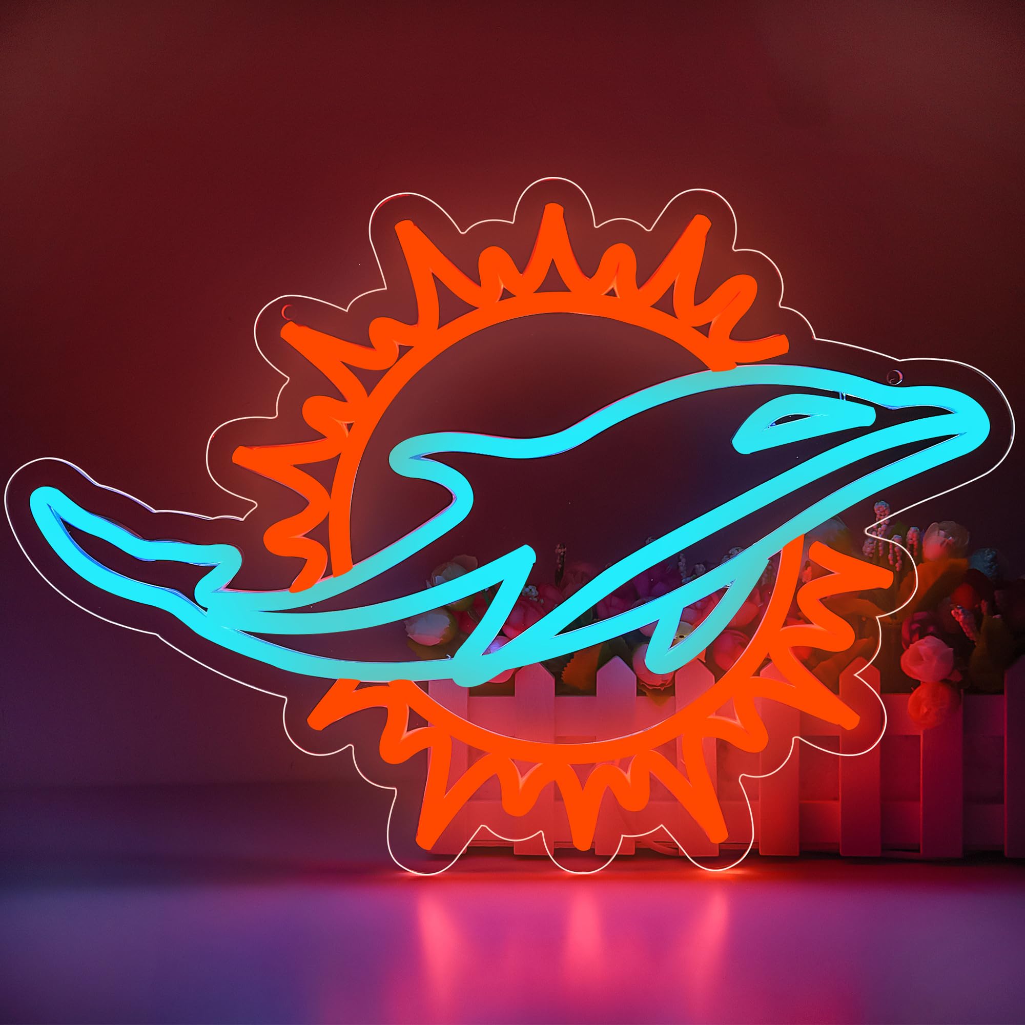 Football Neon Sign For Wall Decor Football Led Neon Light For Man Cave Birthday Gifts For Rugby Fans Ice Blue Light Sign For Party Club Bar Dorm Size16.1 * 12Inch(Zyld118)