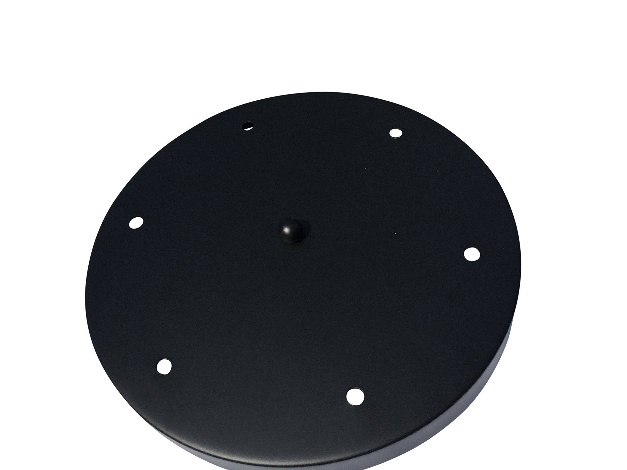Multi Port Canopy for Chandelier Lighting, 12 Diameter, 6 Hole Canopy Kit by Industrial Rewind (Black)