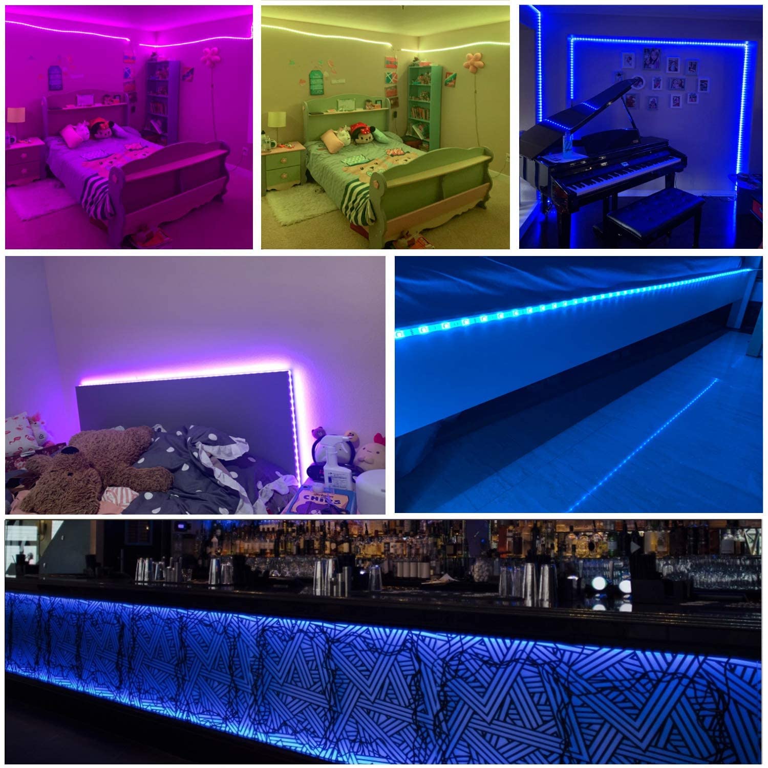 Ruishine Battery Operated Led Strip Lights 32.8Ft  Battery Powered Led Strip Lights For Bedroom Color Changing App Remote  Usb Led Lights For Tv  Room  Kitchen  Party