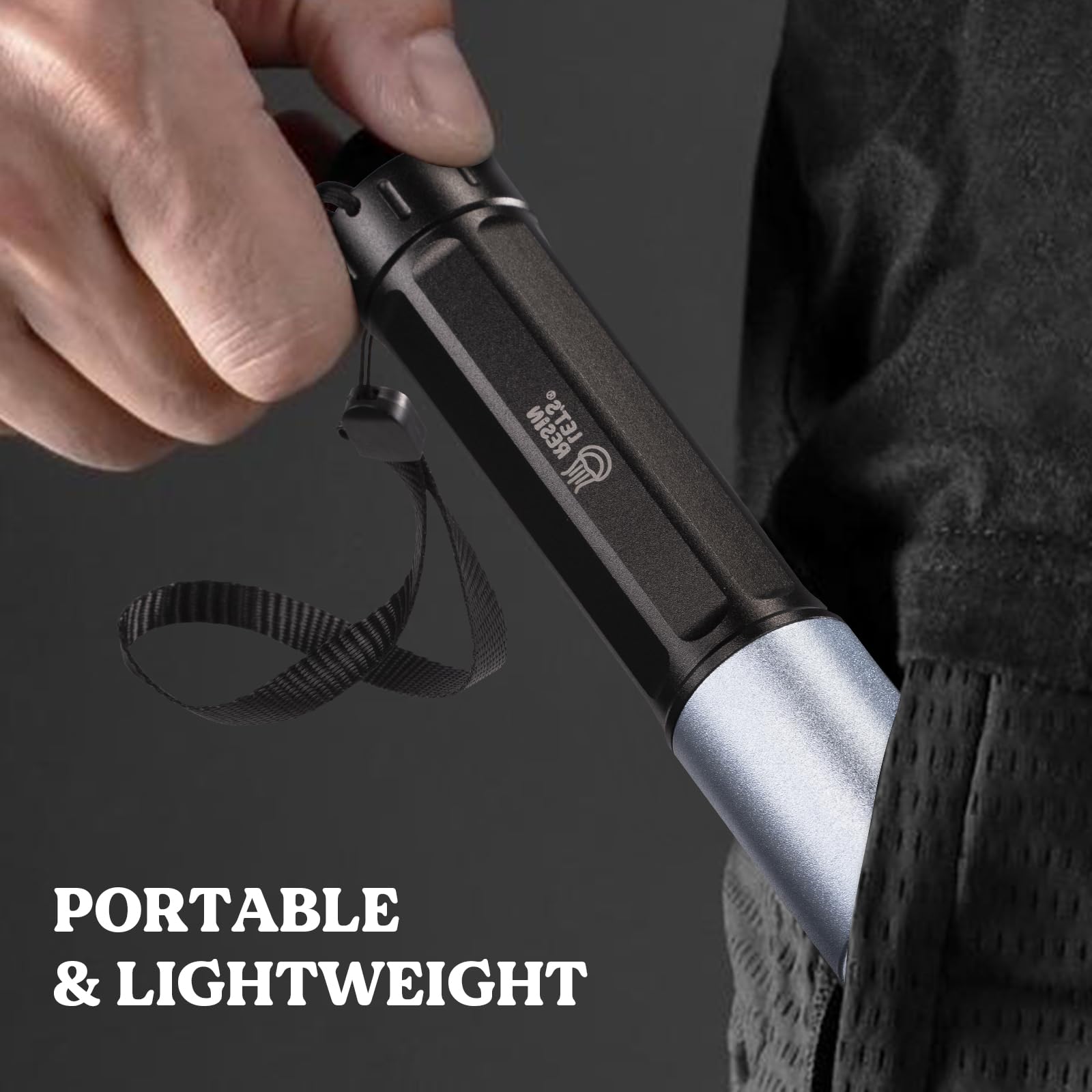 LET'S RESIN UV Light - Portable Mini 365nm UV Flashlight, Rechargeable for Resin Curing & Stains, Model ELR08028