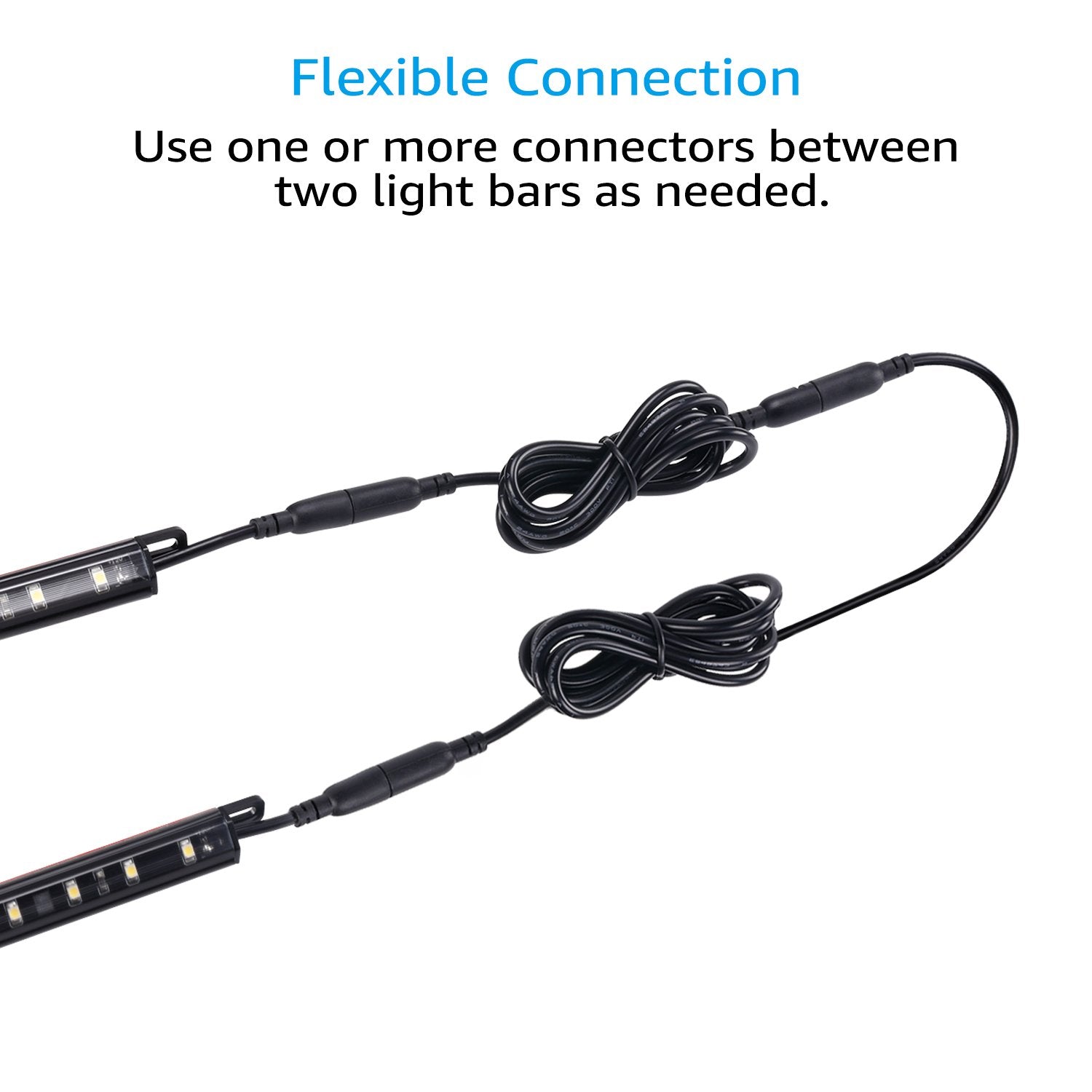 Torchstar 39 Inches Interconnect Cable, Gun Safe Lighting Kit Extension Cable, Under Cabinet Light Extension Cord, Led Under Cabinet Lighting Accessories, Pack Of 4