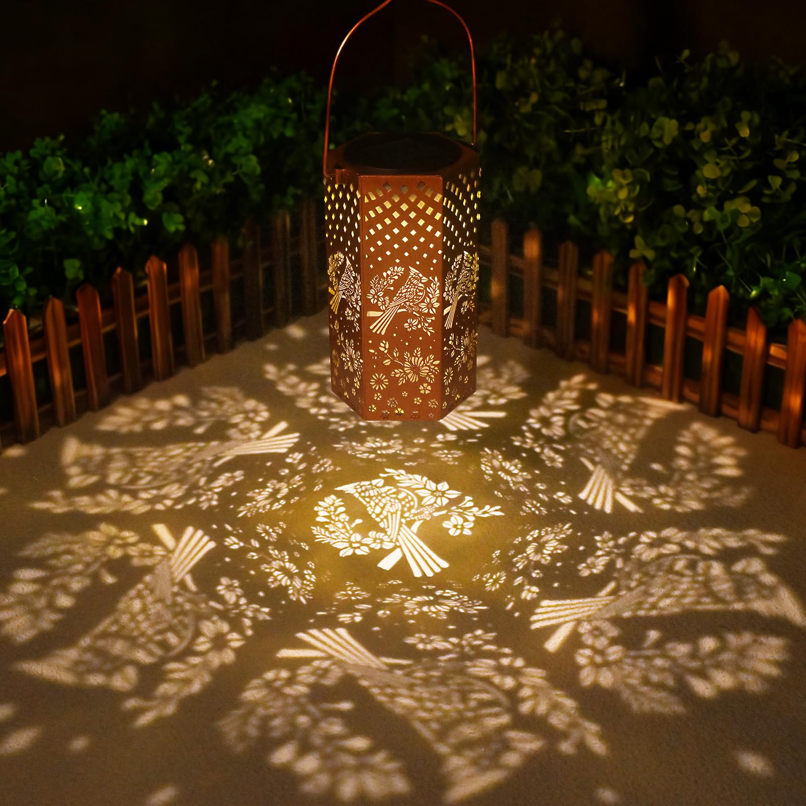 Gifts For Women  Men  Mom  Cardinal Bird Solar Lanterns Outdoor Waterproof - Solar Lights Outdoor Hanging Garden Decor For Outside  Patio  Outdoor  Yard  Lawn  Balcony
