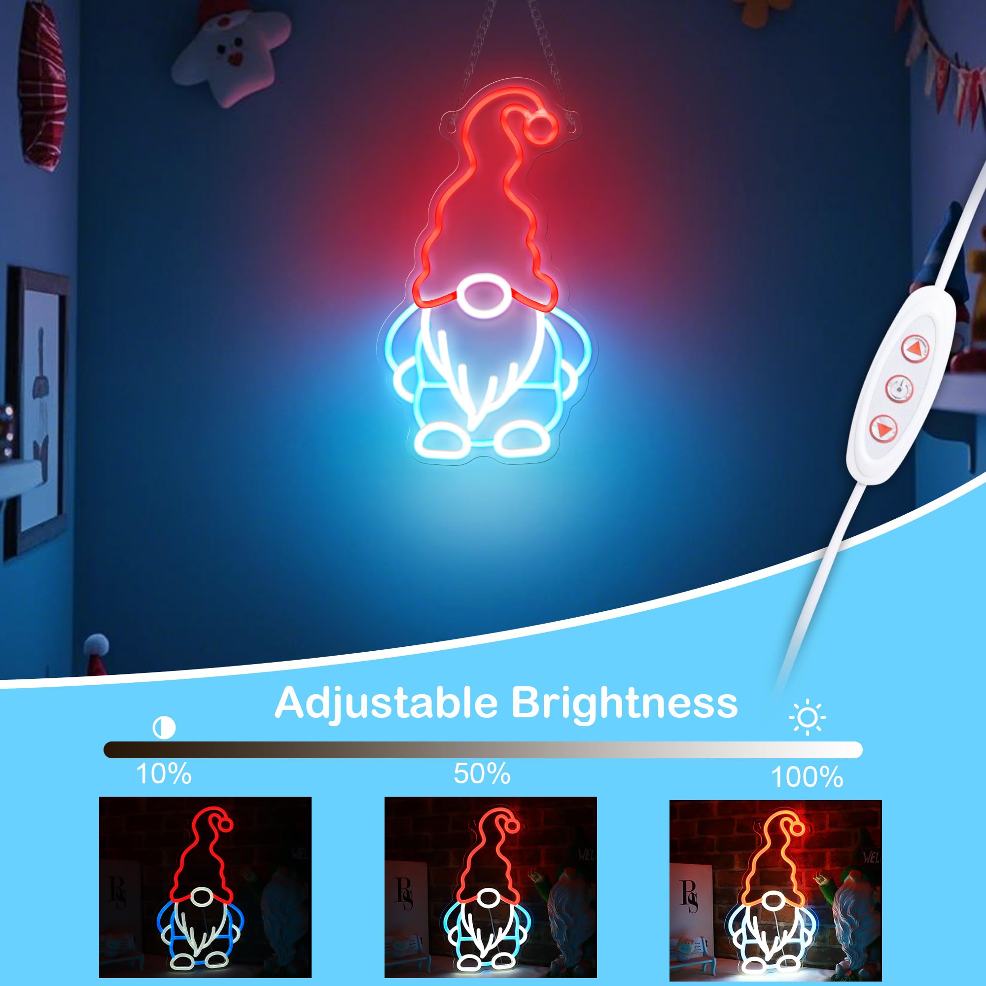 nite Gnome Neon Sign  Led Neon Lights For Room Wall Table Decor Art  Home Party Birthday Holiday Gift For Kids Teens mature-themeds