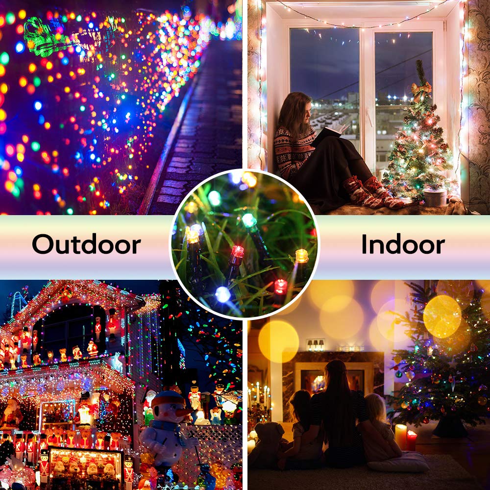 Toodour Christmas Lights Outdoor, 328Ft 1000 Led Christmas String Lights, 8 Modes, Timer, Waterproof Christmas Fairy Twinkle Lig
