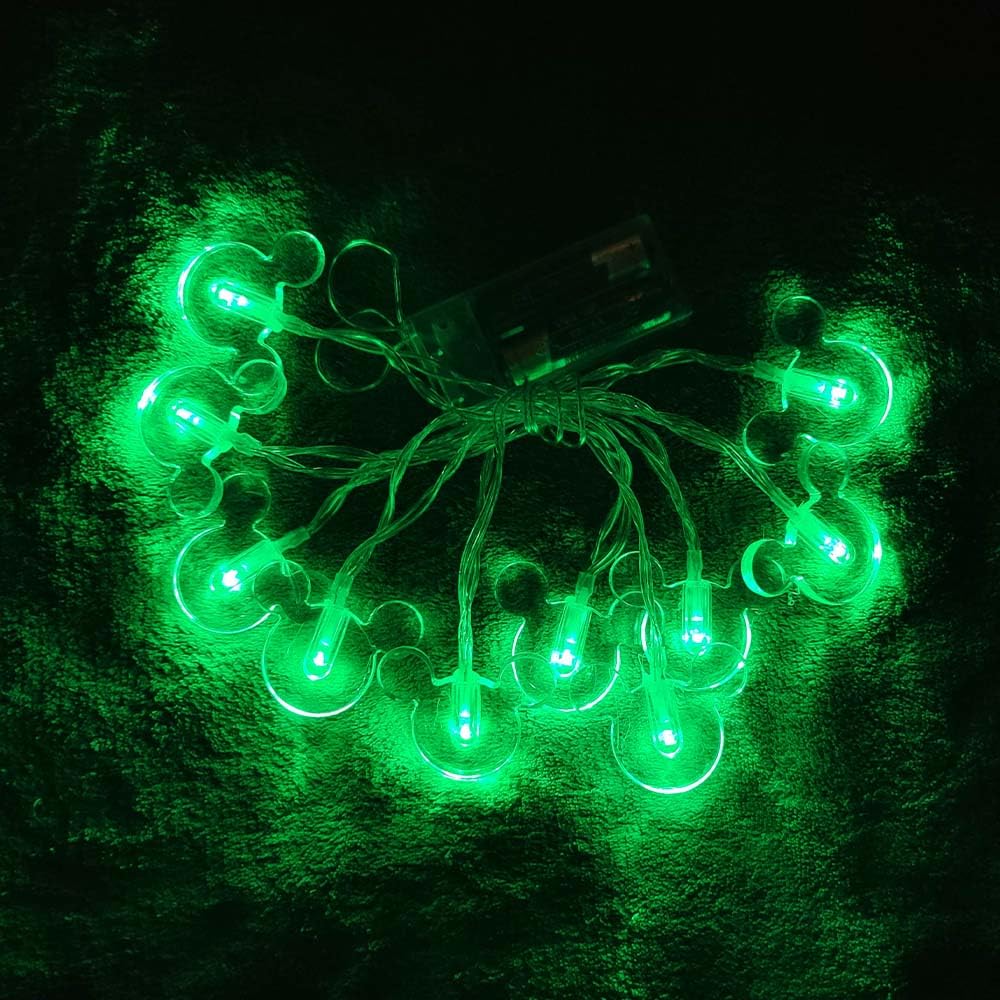 Penfly Cartoon Animal Mouse Night Light - 10 LEDs, Green Decorative Lamp for Home, Bedroom, Party, Festival Décor
