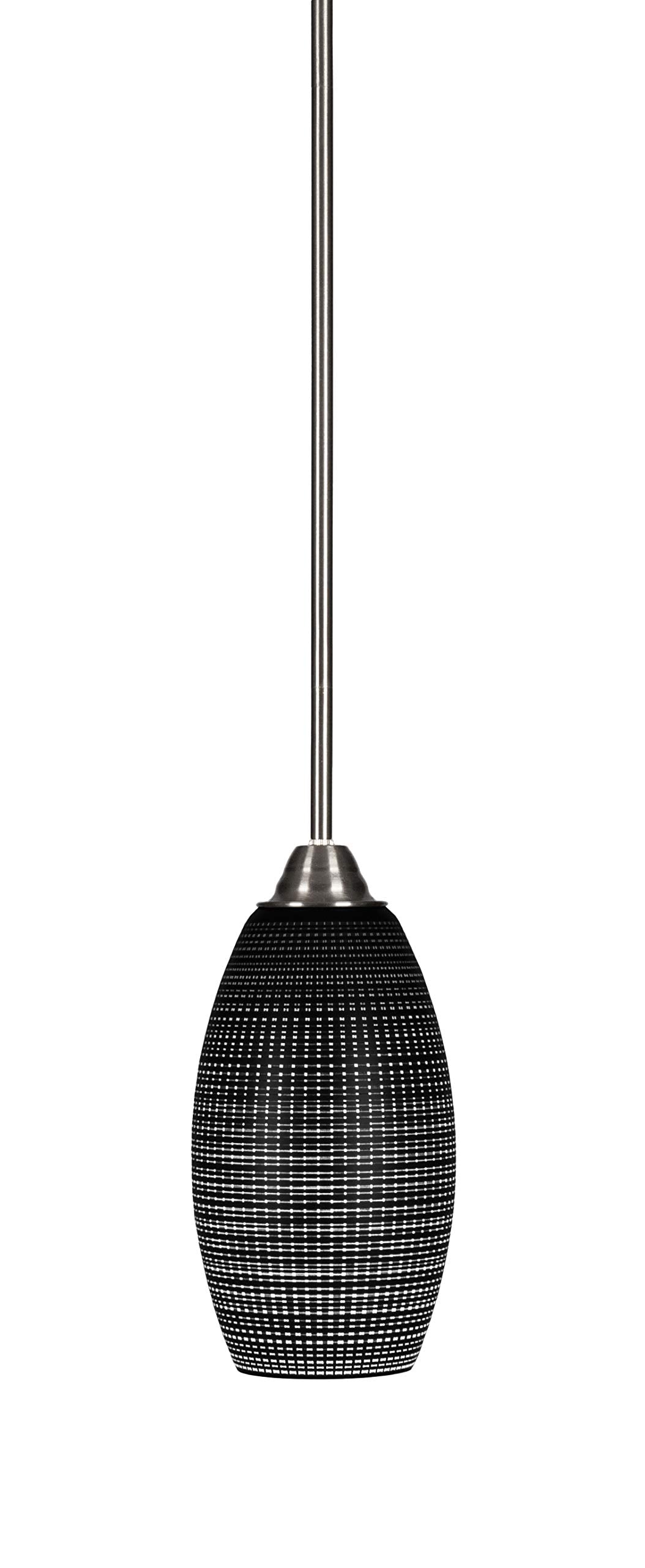 Toltec Lighting Paramount 1 Light Mini Pendant in Brushed Nickel (3401-BN-4049)