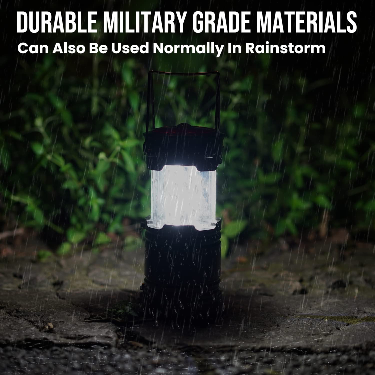 Lichamp 4 Pack LED Camping Lanterns, Battery Powered Lantern Flashlight COB Camp Light for Power Outages, Camping Supplies and H