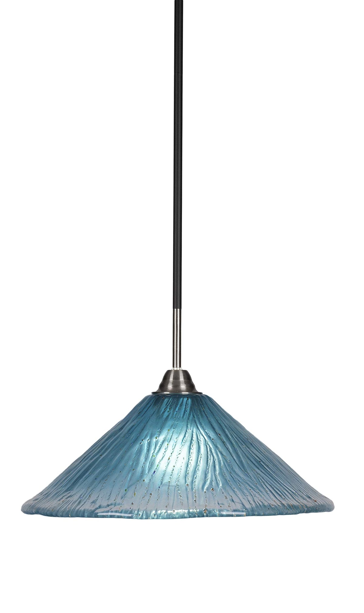 Toltec Lighting Paramount 1 Light Pendant In Matte Black & Brushed Nickel (3401-Mbbn-715)