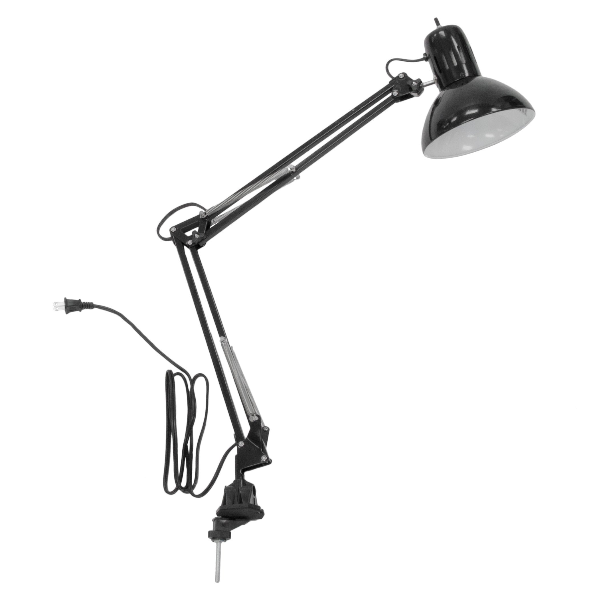 Studio Designs Swing Arm Lamp With 13-Watt Cfl Bulb, Black